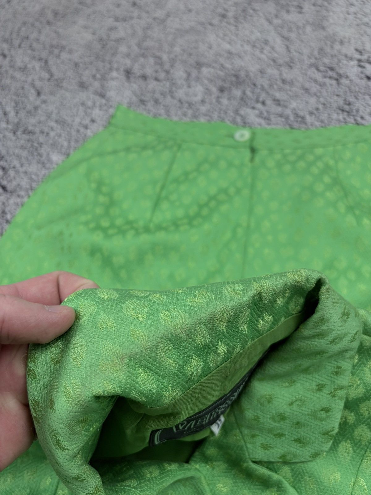 Versus Versace Vtg Versus Gianni Versace Mob Wife Skirt Suit 90s Archive Size 28" / US 6 / IT 42 - 15 Thumbnail