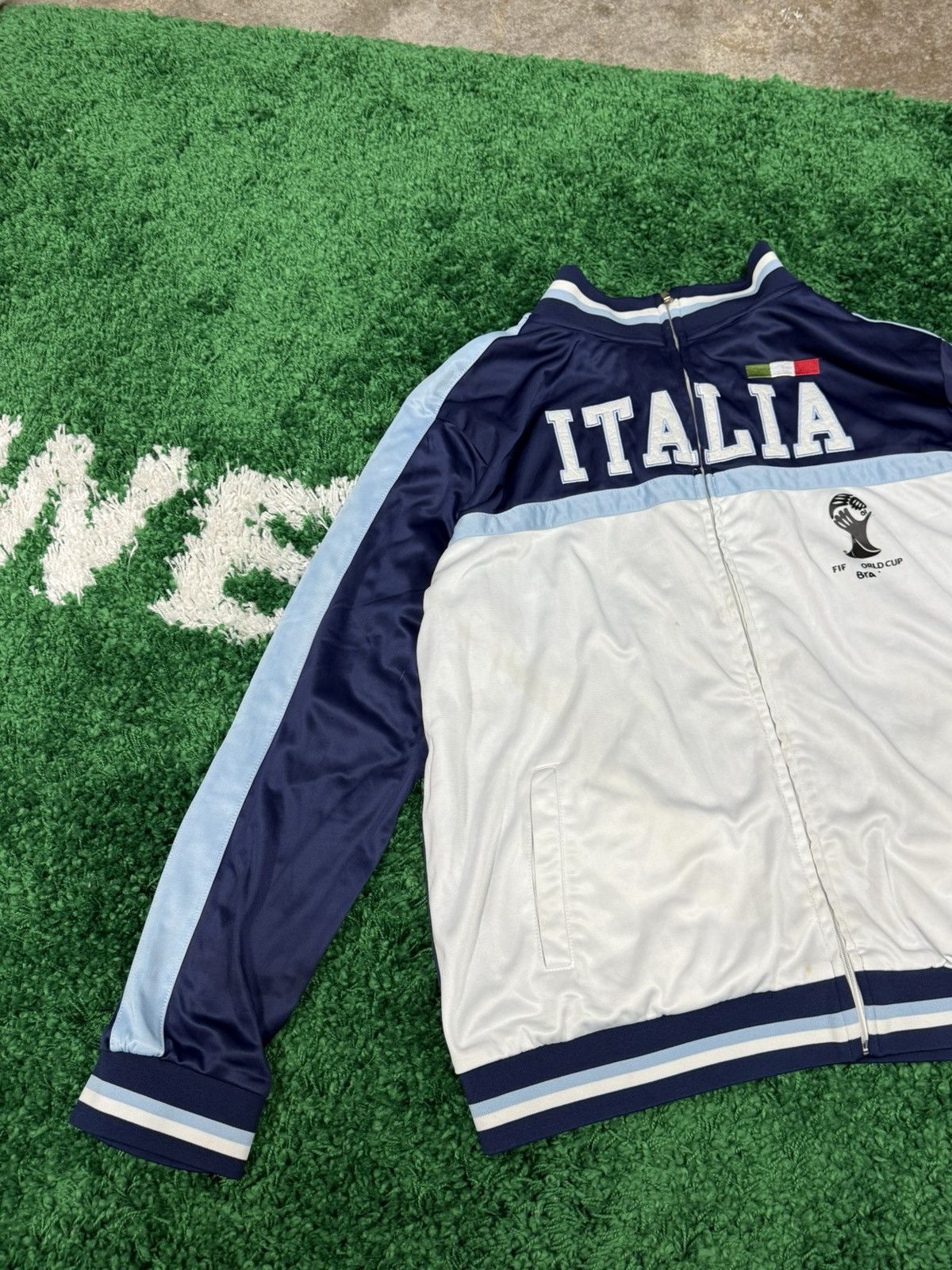 Vintage ITALIA Italy Piping Track Jacket Country Flag Jacket 2XL XXL Size US XXL / EU 58 / 5 - 2 Thumbnail