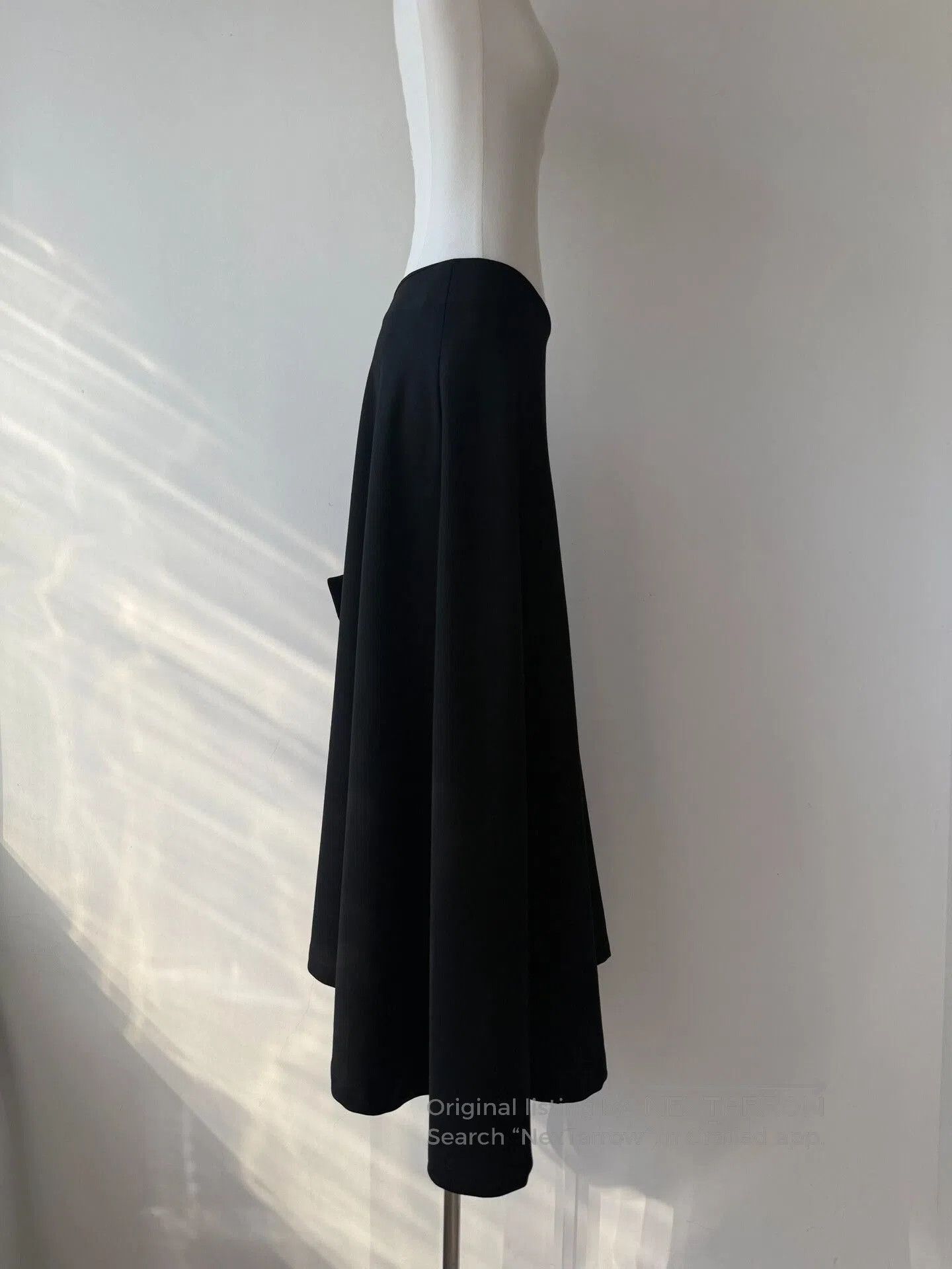 Y's Yohji Yamamoto Y's Black Asymmetrical Long Skirt. Size 22" - 5 Thumbnail