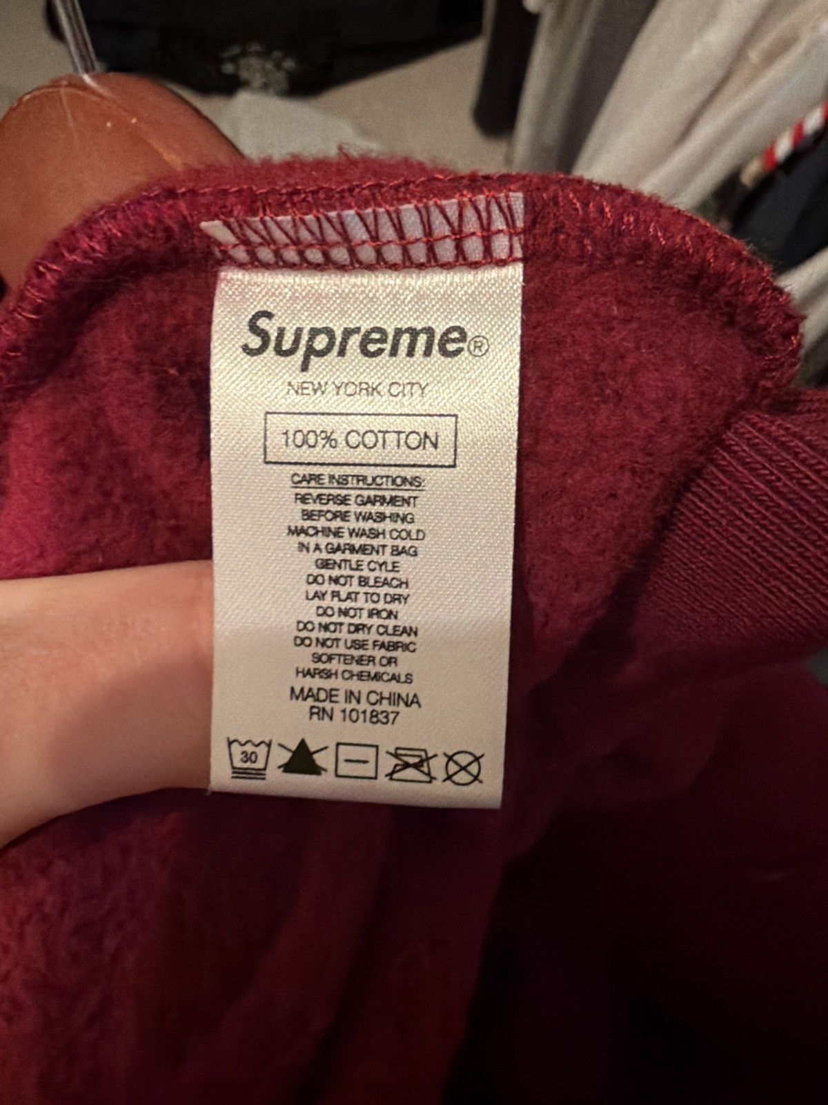 Supreme Fw19 Supreme Rhinestone Script Hooded Sweatshirt Size US M / EU 48-50 / 2 - 7 Thumbnail