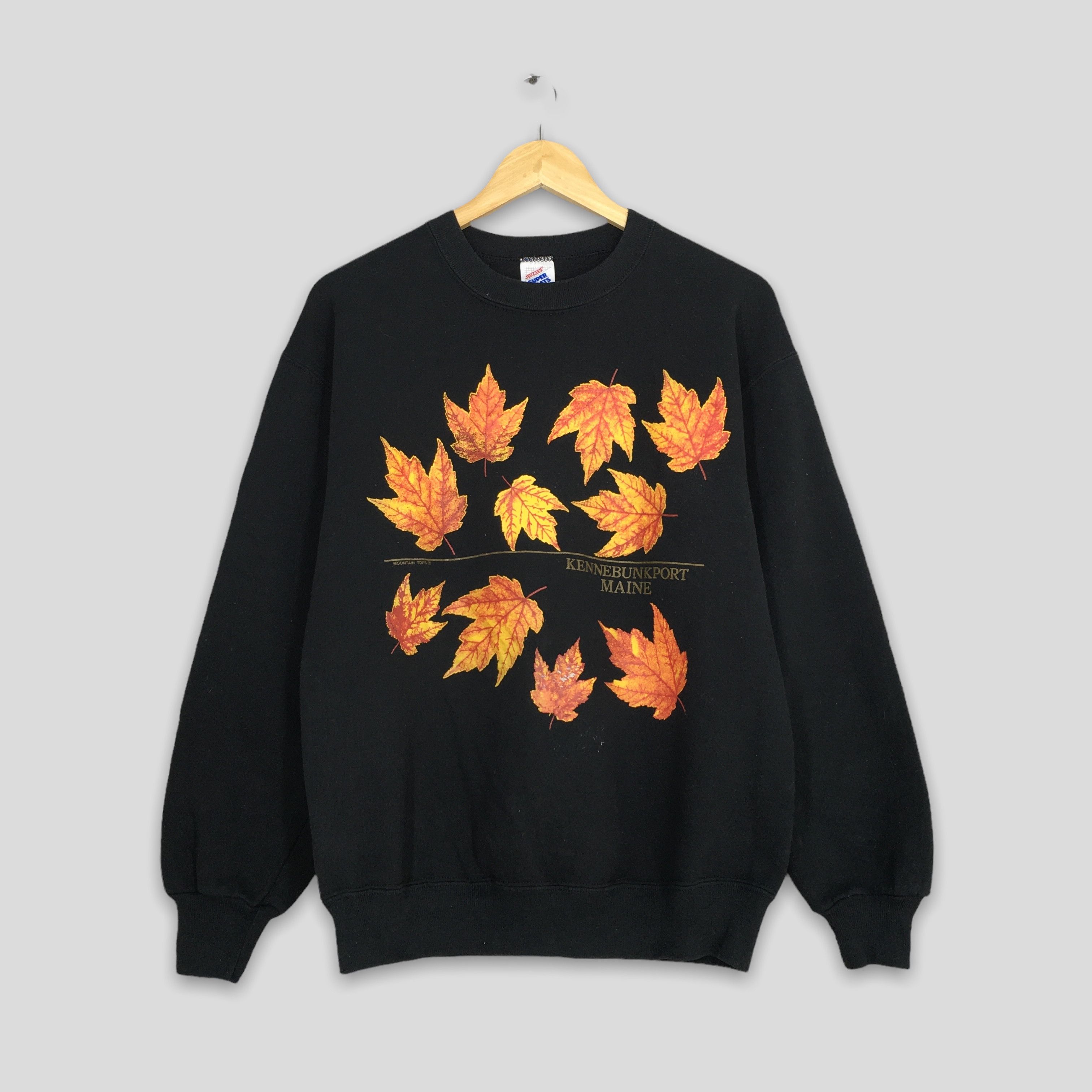 Jerzees × Vintage Vintage Kennebunkport Maine State Black Sweatshirt Medium Size US M / EU 48-50 / 2 - 1 Thumbnail
