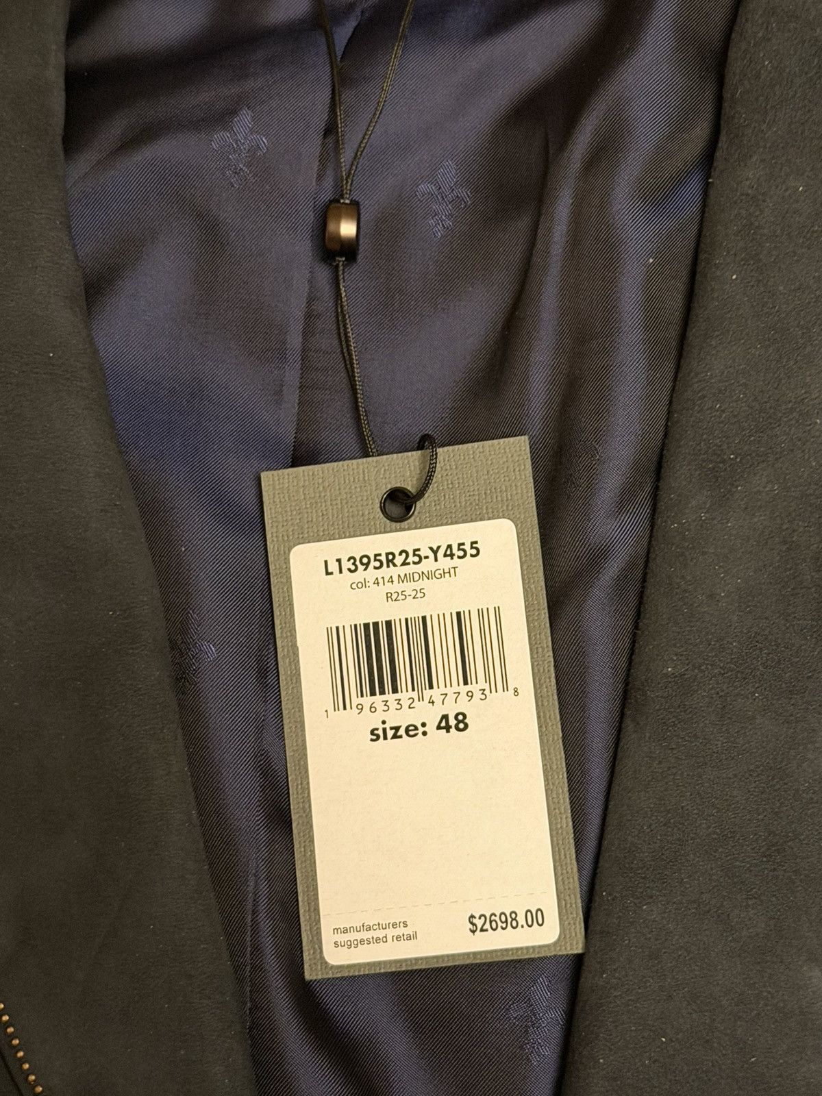 John Varvatos John Varvatos Bartow Leather Blazer Midnight Blue Size 48 Size 38R - 12 Thumbnail