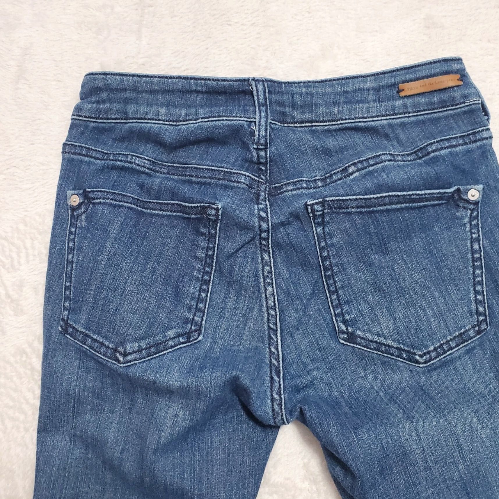 Vintage Pilcro and the Letterpress Jeans Women 25 Blue High Rise Denim Legging Stretch Skinny Slim 5-Pocket Size 42" / US 20 - 6 Thumbnail