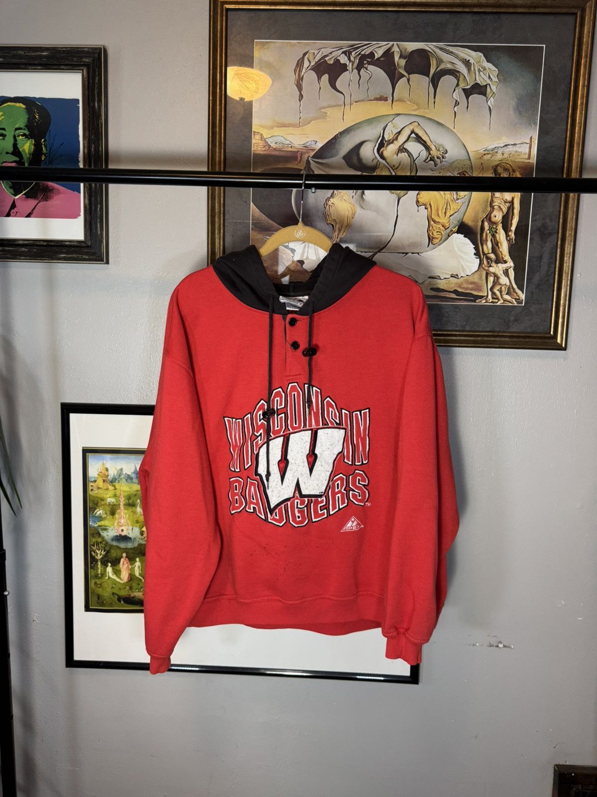Vintage Vintage Wisconsin Badgers Two Tone Hoodie Size US XL / EU 56 / 4 - 1 Thumbnail