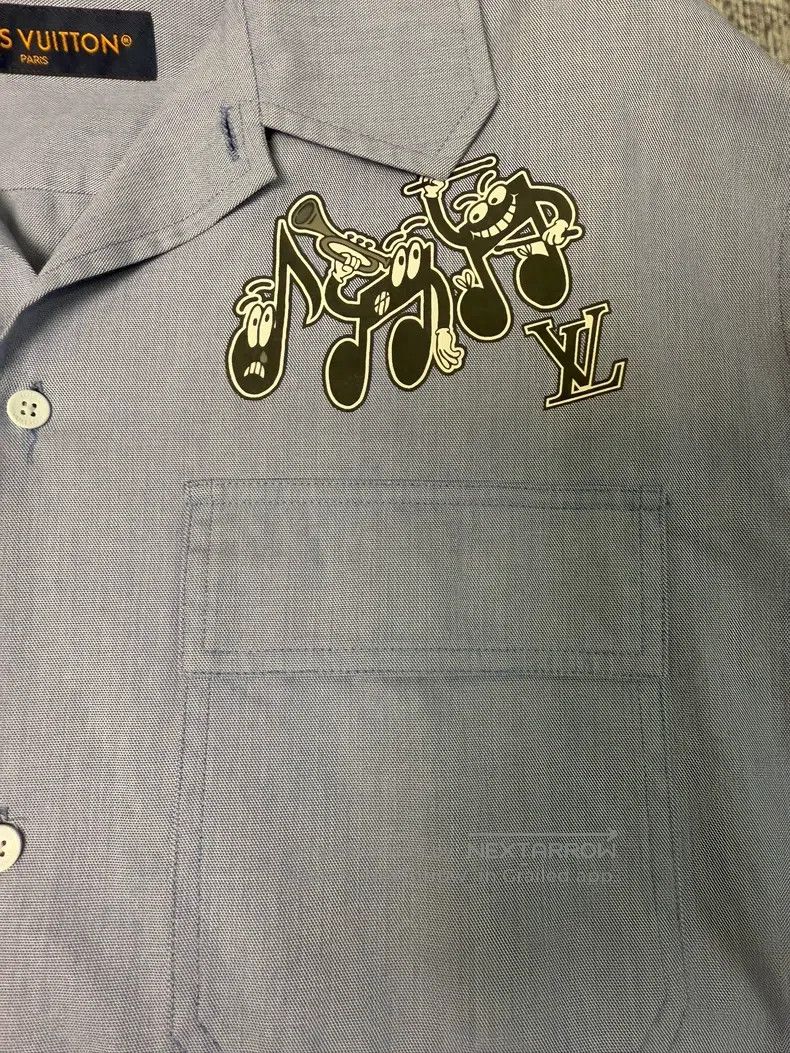 Louis Vuitton Louis Vuitton Blue long-sleeved shirt Size US L / EU 52-54 / 3 - 2 Thumbnail