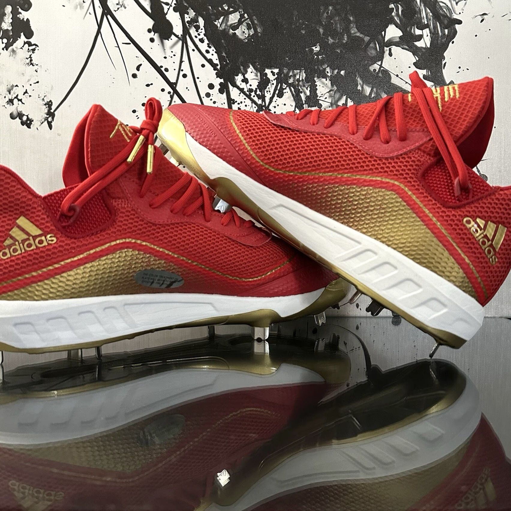 Adidas Adidas Boost Icon Baseball Cleats Mens Size 14 G28235 Red Gold Size US 14 / EU 47 - 5 Thumbnail