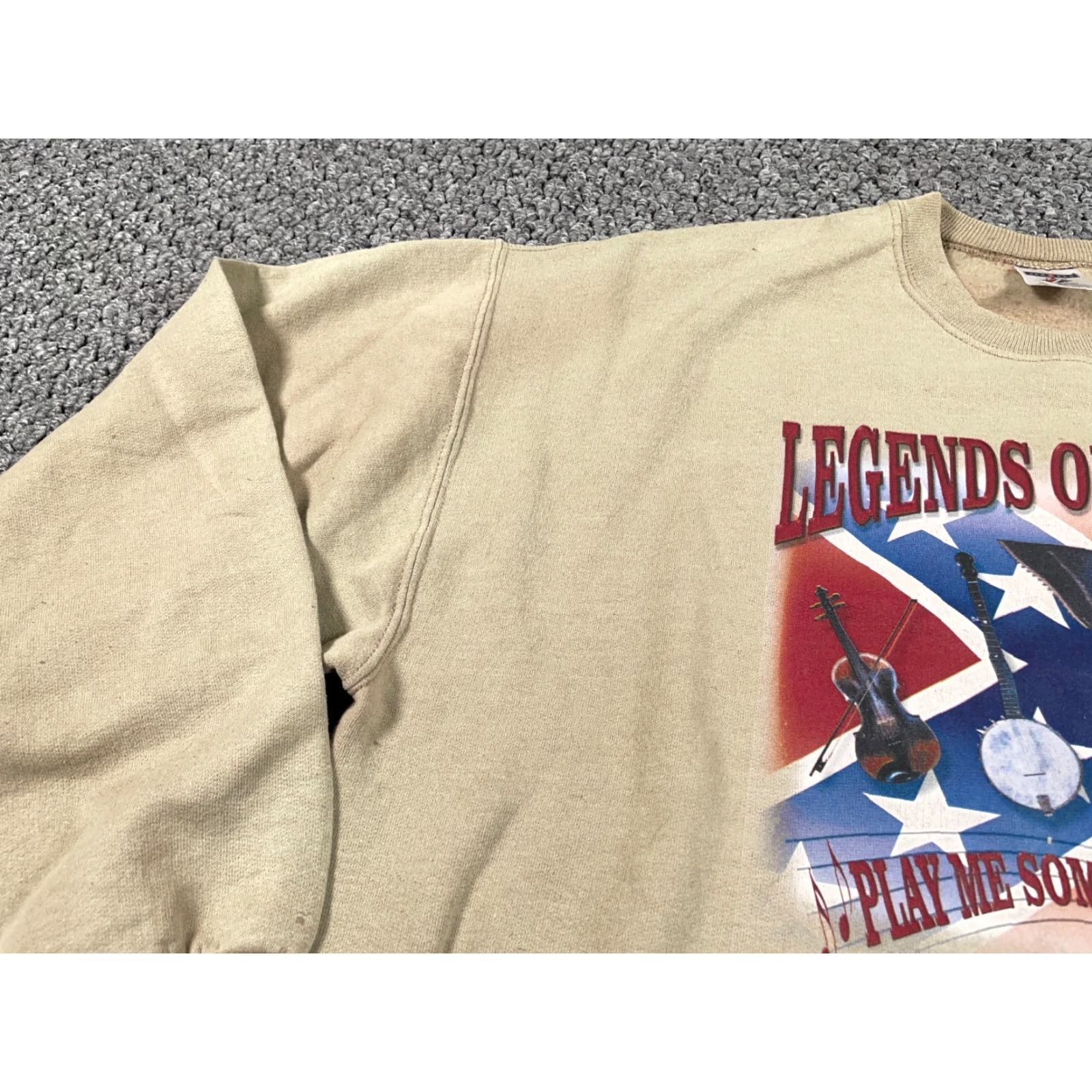 Jerzees VINTAGE Jerzees Legends of the South Sweatshirt Adult XL Beige 90s Music Retro Mens Size US XL / EU 56 / 4 - 4 Thumbnail