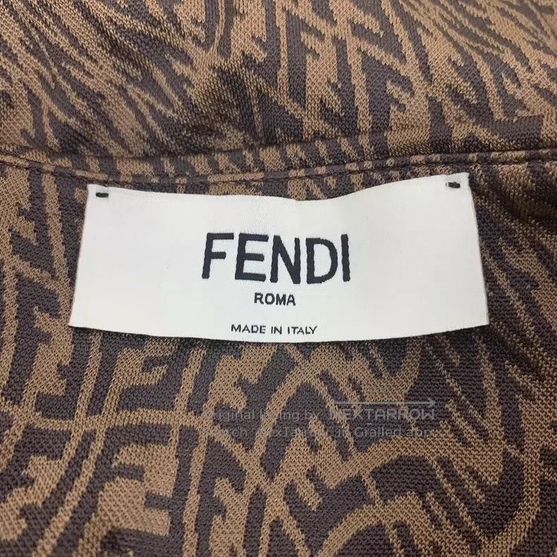 Fendi Fendi Dark Brown Logo Letter Full-Print Zipper Bustier Dre Size XS / US 0-2 / IT 36-38 - 5 Thumbnail