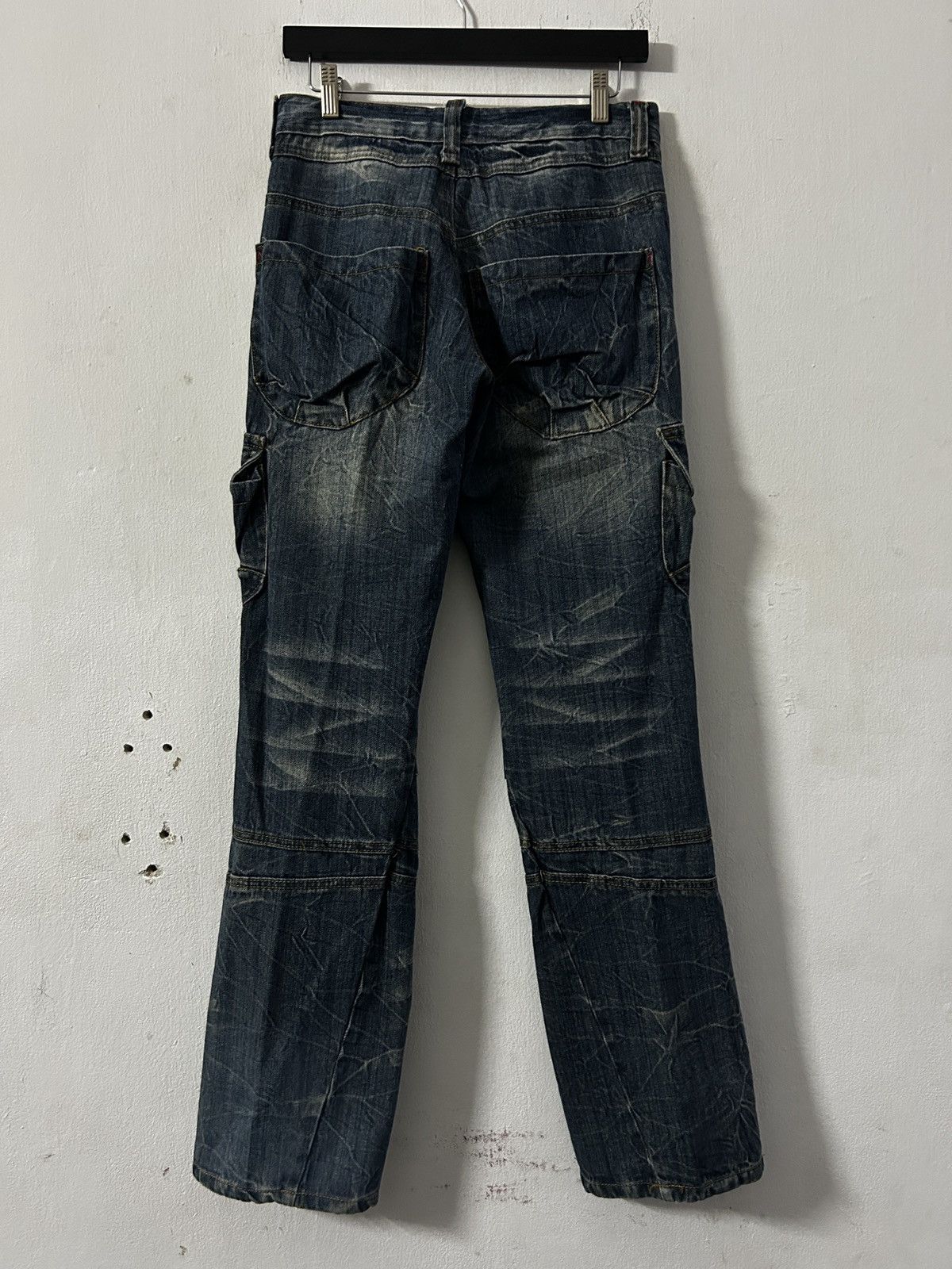 Japanese Brand 2000’s Japanese Brand dope clawmark faded cargo jeans Size US 29 - 4 Thumbnail