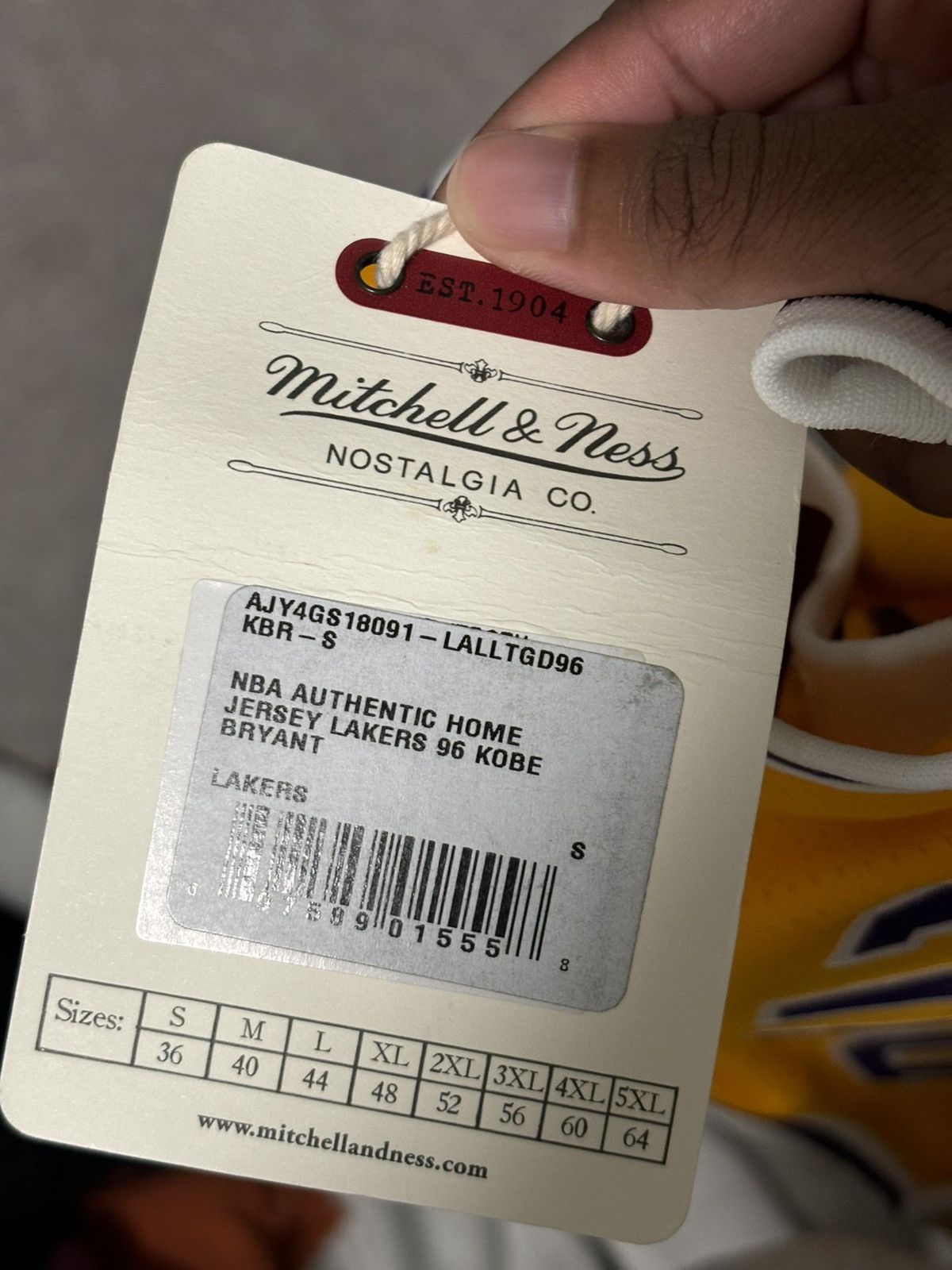 Mitchell & Ness Kobe Bryant Hardwood Classics 1996-97 Authentic Jersey Size US S / EU 44-46 / 1 - 10 Thumbnail