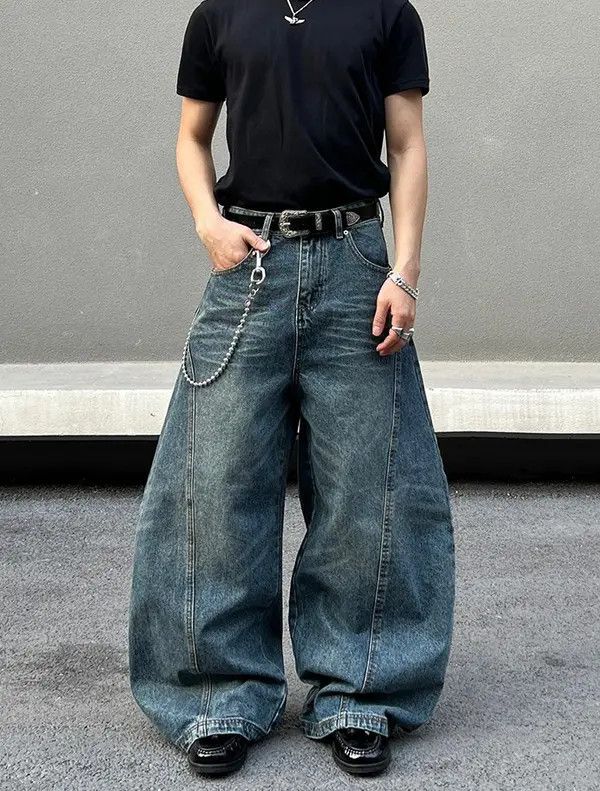 Jean VIBE Baggy Wide Leg Jeans Size US 32 / EU 48 - 3 Thumbnail