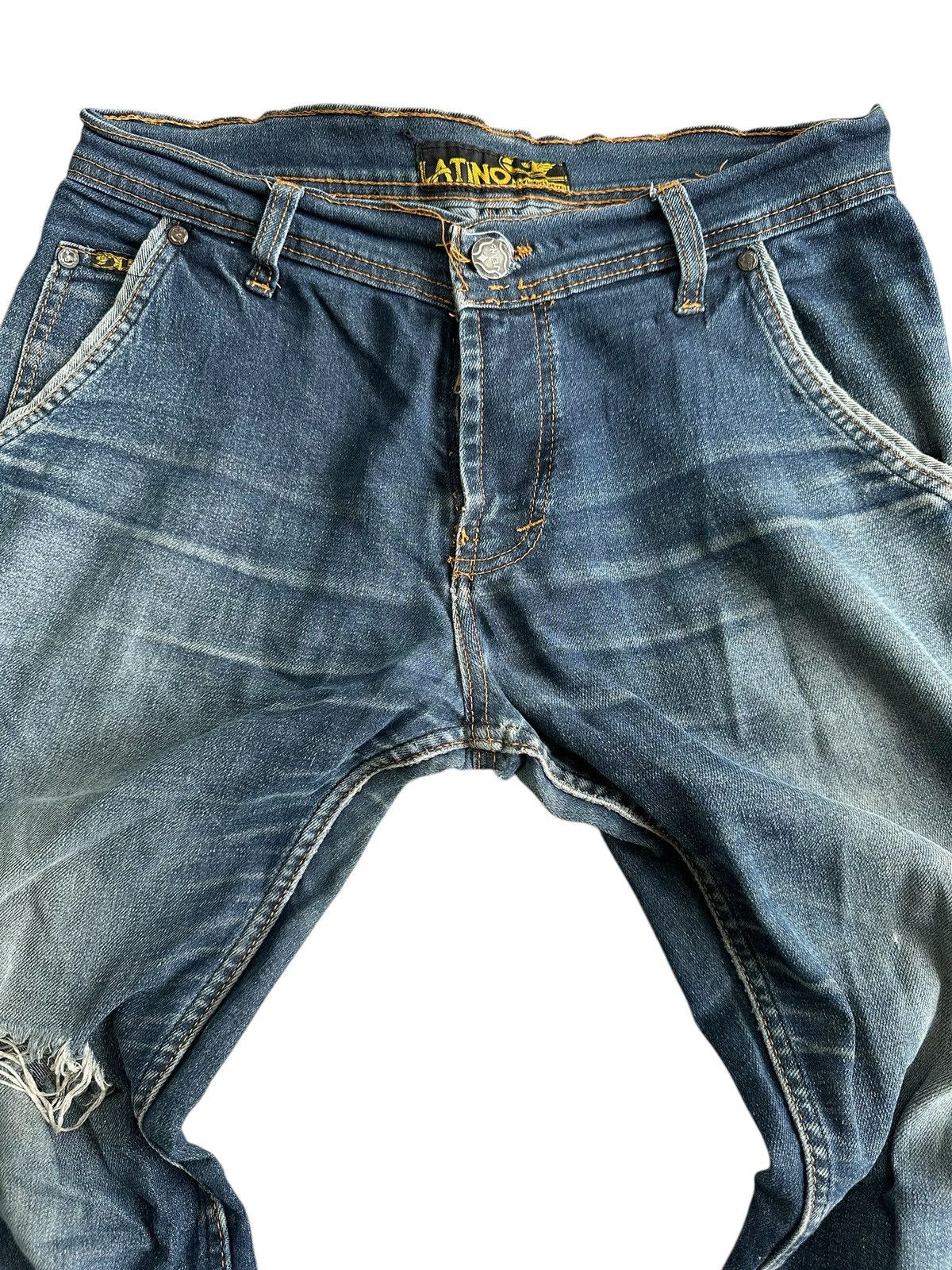 Hysteric Glamour ARCHIVE LATINO SICK DISTRESSED WASHED DENIM JEANS Size US 31 - 7 Thumbnail
