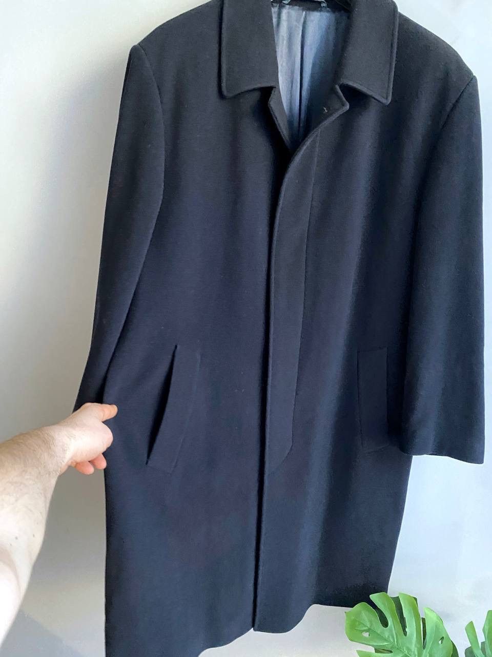 Yves Saint Laurent Yves Saint Laurent Wool/Cashmere Dark Blue Men's Coat, 52/L Size US L / EU 52-54 / 3 - 4 Thumbnail