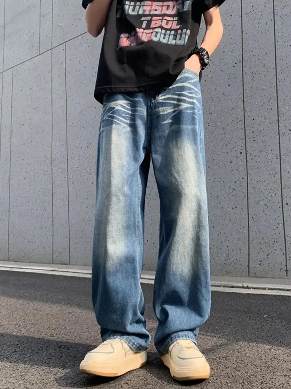 Japanese Brand Retro micro flared straight leg jeans Size US 32 / EU 48 - 6 Thumbnail