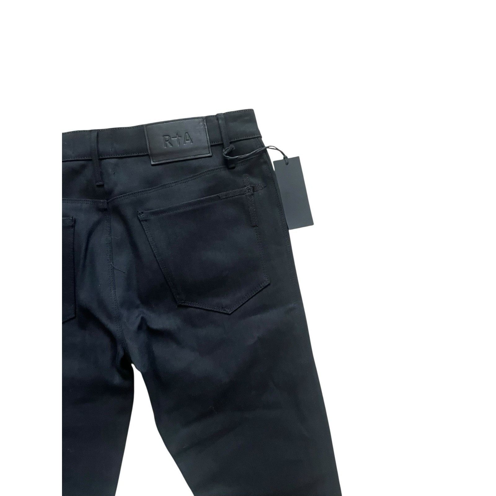 Rta RtA Mens Akio Raw Black Jeans Black $255 Size 31/32 Size US 31 - 4 Thumbnail