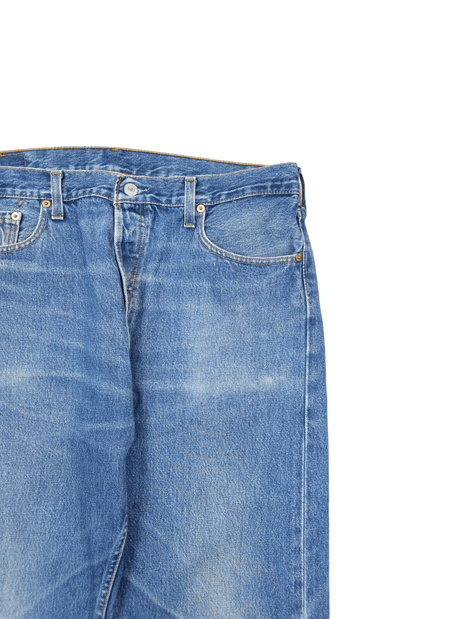 Levi's × Levi's Vintage Clothing × Vintage 💎 38/32 Vintage 90's Levi's 501 Washed Straight Denim Jeans Size US 38 / EU 54 - 4 Thumbnail