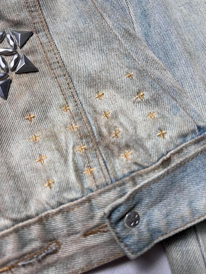 Ksubi Ksubi Studded Eagle Denim Jacket Cropped 00s Archive Size US XS / EU 42 / 0 - 5 Thumbnail