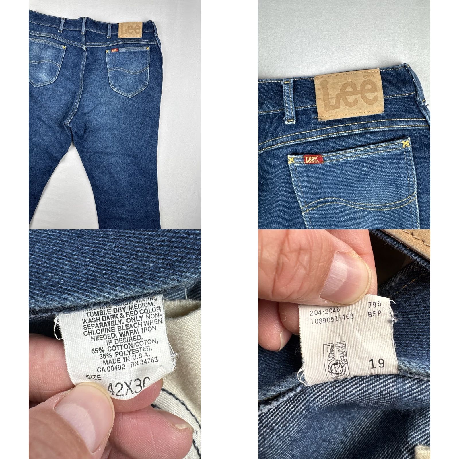 Lee VINTAGE Lee Jeans USA Made Union Made Denim 38x30 Faded Workwear Men Size US 38 / EU 54 - 9 Thumbnail