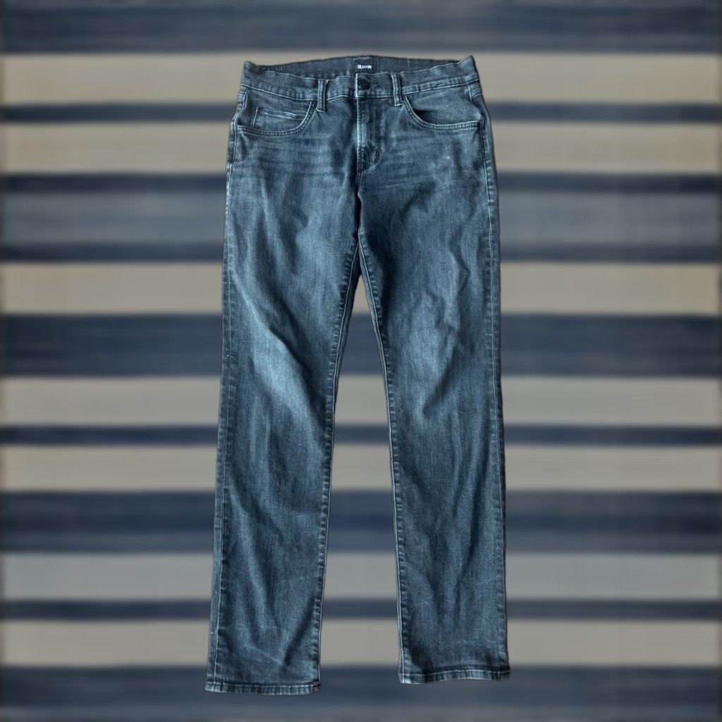 Hudson Hudson Slim Jeans Mens 33 Black Straight Leg Zip Fly Denim Pants Size US 33 - 1 Thumbnail