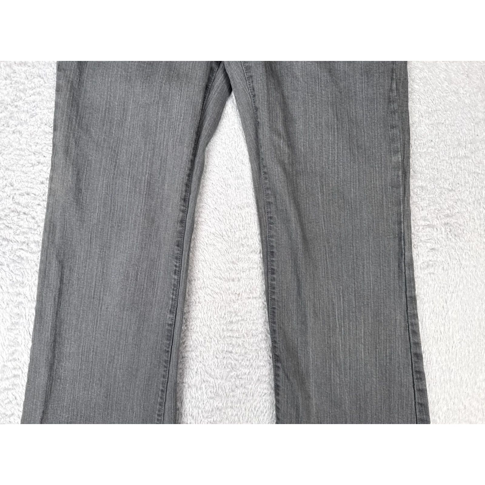 NYDJ VINTAGE NYDJ Jeans Womens 4 Gray Denim Flared Leg Cotton Blend 26x32 Medium Inseam 32 Size 27" / US 4 / IT 40 - 3 Thumbnail