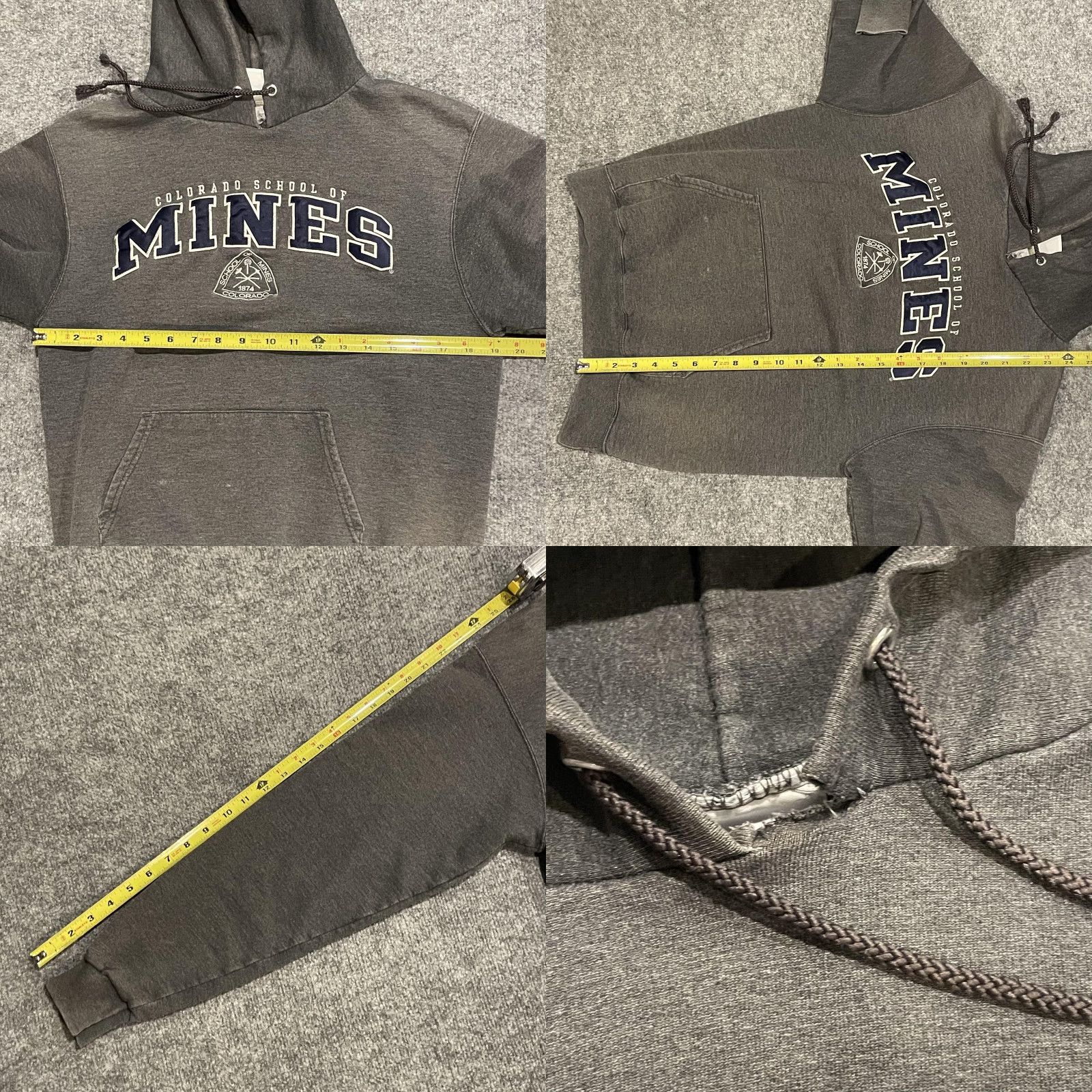 Champion Champion Hoodie Colorado School Of Mines Gray Small Mens Fleece Sweatshirt Size US S / EU 44-46 / 1 - 8 Thumbnail