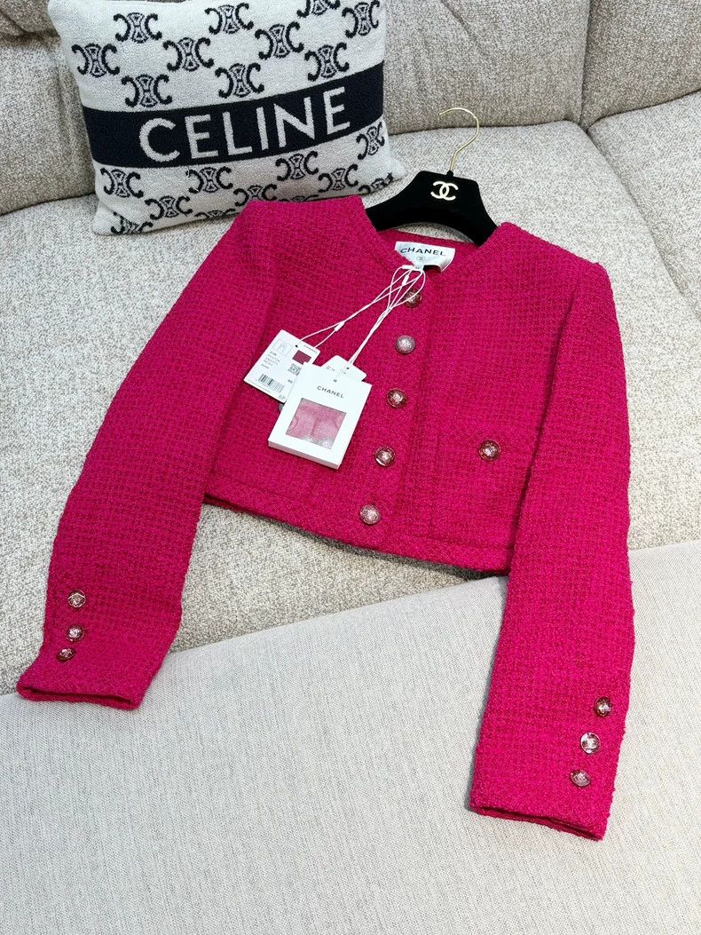 Chanel Chanel 21K rose double C diamond buckle braided long-sleev Size S / US 4 / IT 40 - 1 Thumbnail