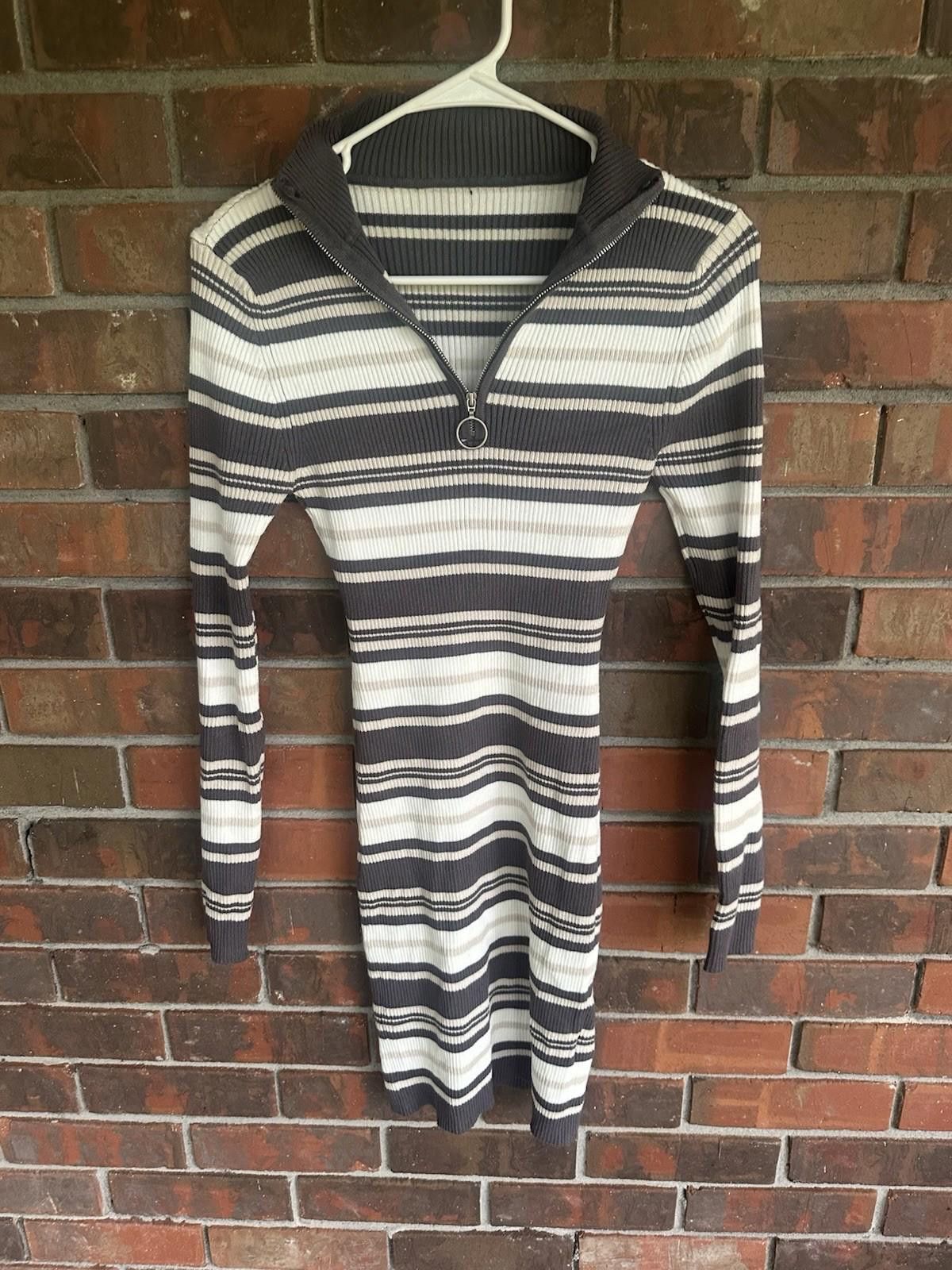 Designer Small 90s Vintage Stretch Dress Striped Size S / US 4 / IT 40 - 1 Thumbnail