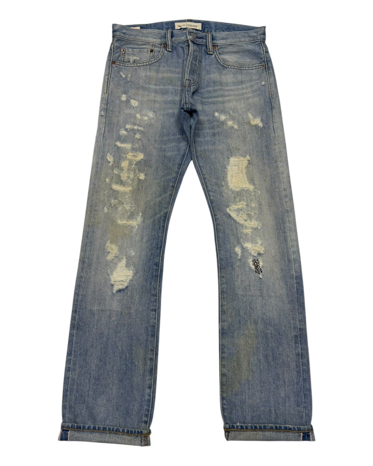 Kapital 🔥Kaihara Japanese Selvedge Denim Gap Slim Light Rip Repair Size US 31 - 1 Thumbnail