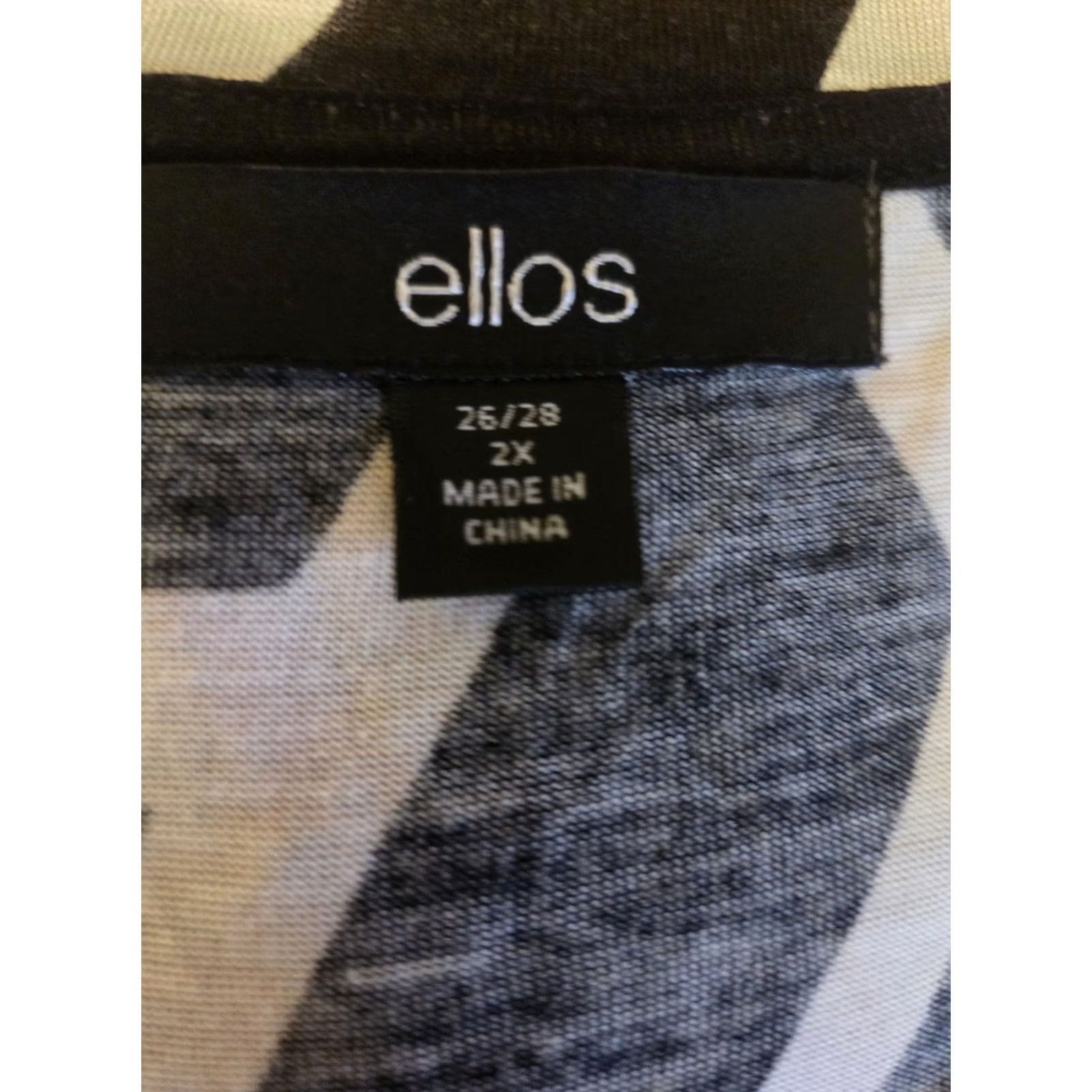 Vintage Ellos Black White Abstract Geometric Tunic Top Oversized 2X Women Size XXL / US 16-18 / IT 52-54 - 7 Thumbnail
