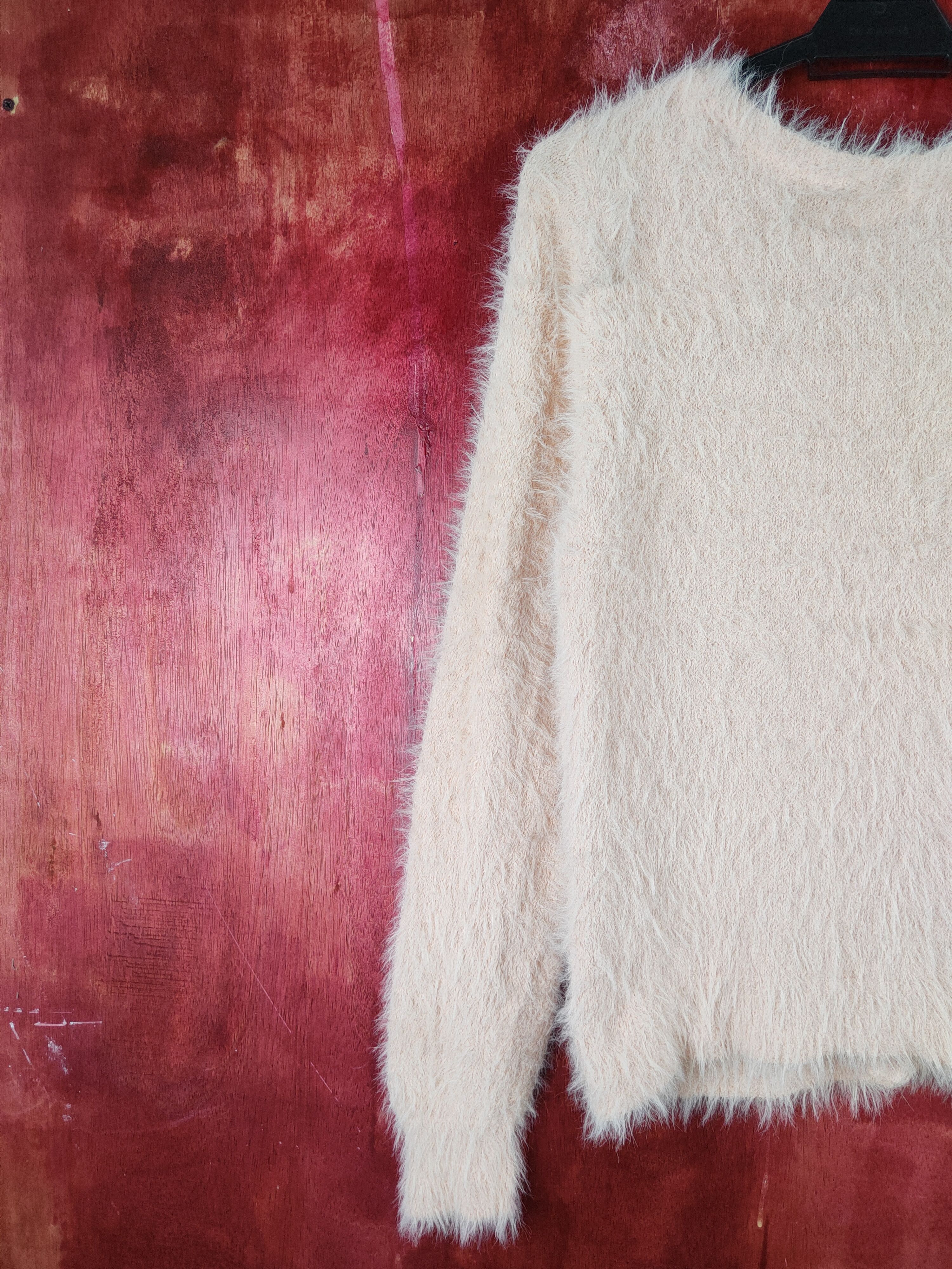 Aran Isles Knitwear Marpione Peach Fur Mohair Knitwear Cardigan #S1967 Size M / US 6-8 / IT 42-44 - 8 Thumbnail