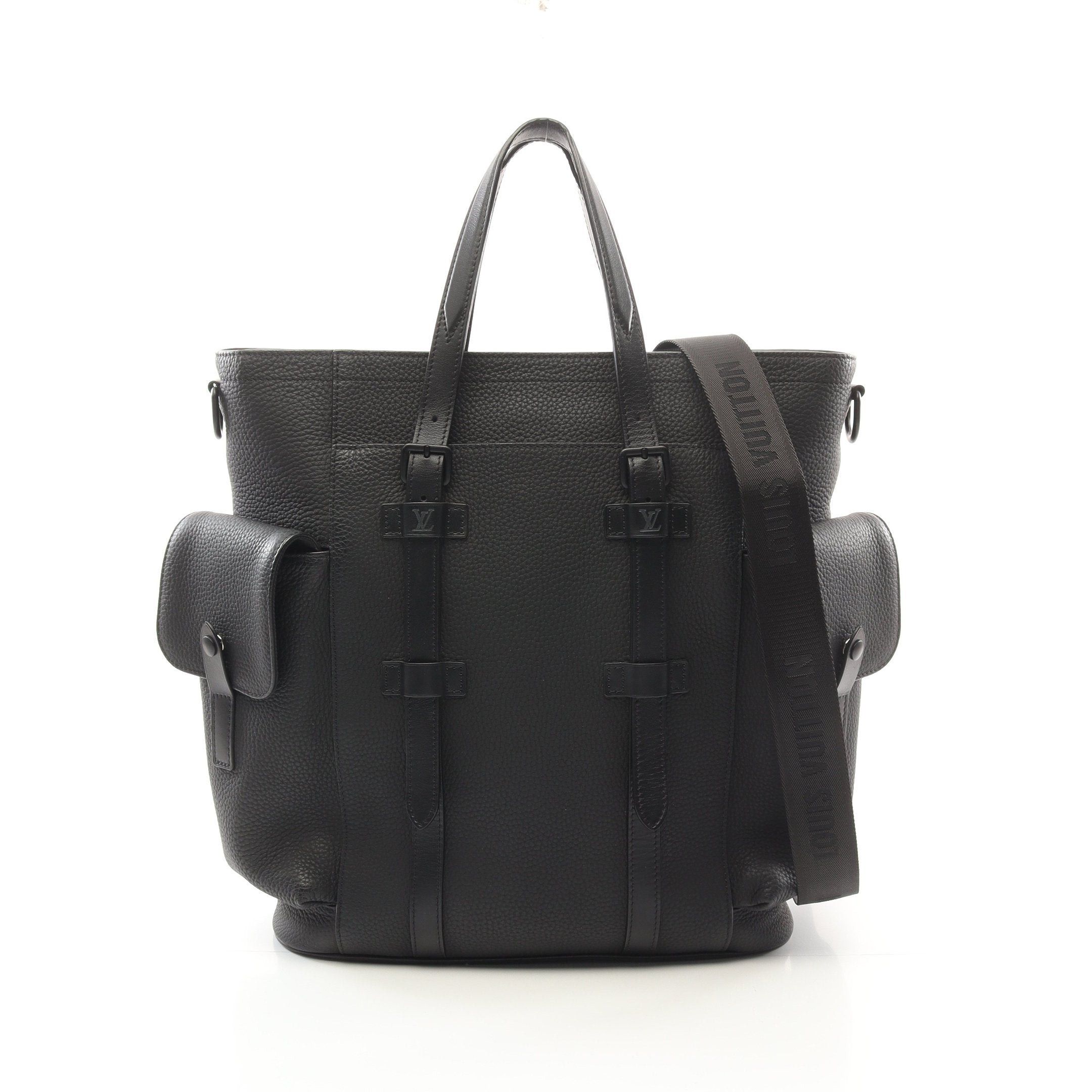 Louis Vuitton Louis Vuitton Christopher Tote Handbag Bag Leather Black Size ONE SIZE - 1 Thumbnail