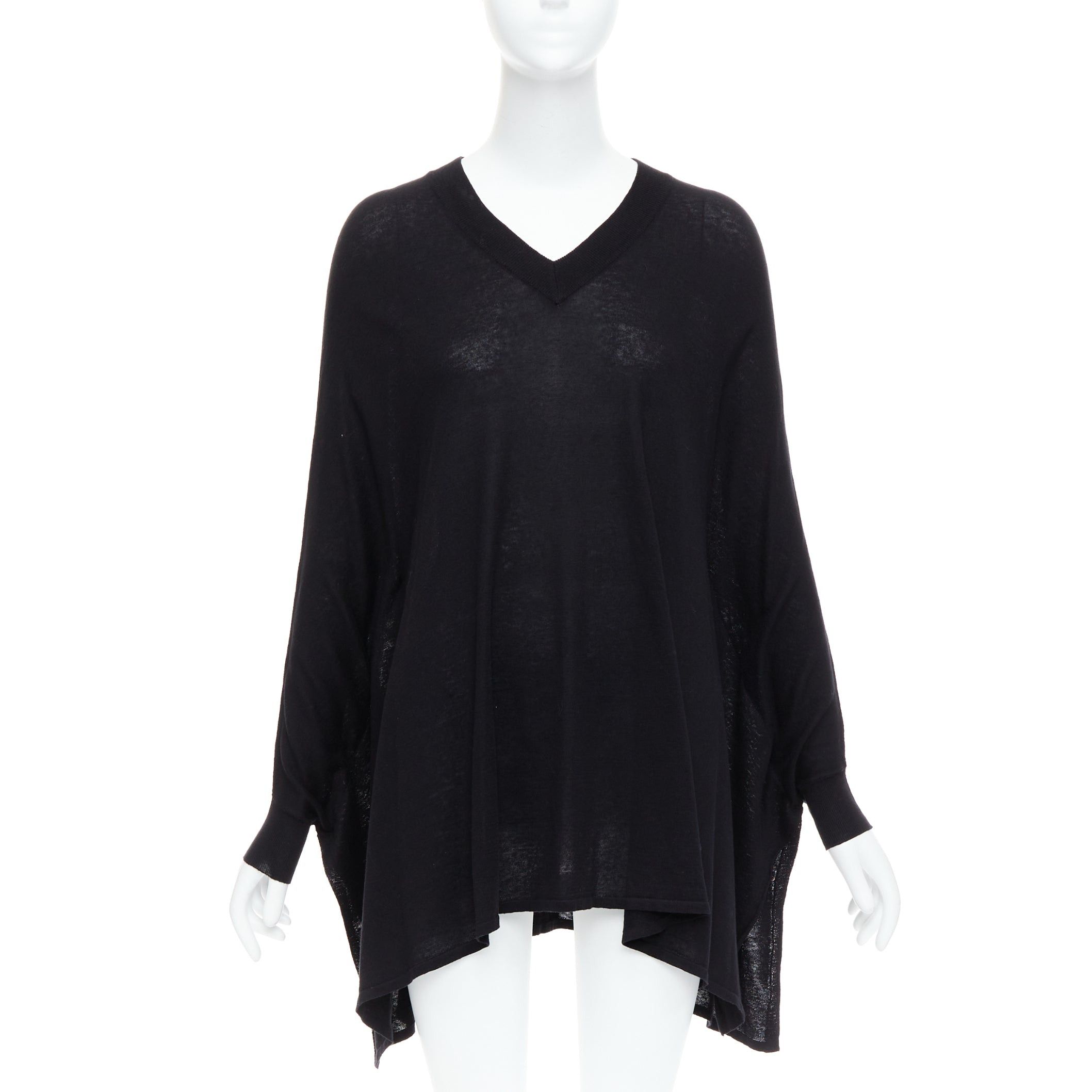 Maison Margiela MAISON MARGIELA 2012 charcoal grey silk linen batwing pullover sweater S Size S / US 4 / IT 40 - 1 Thumbnail