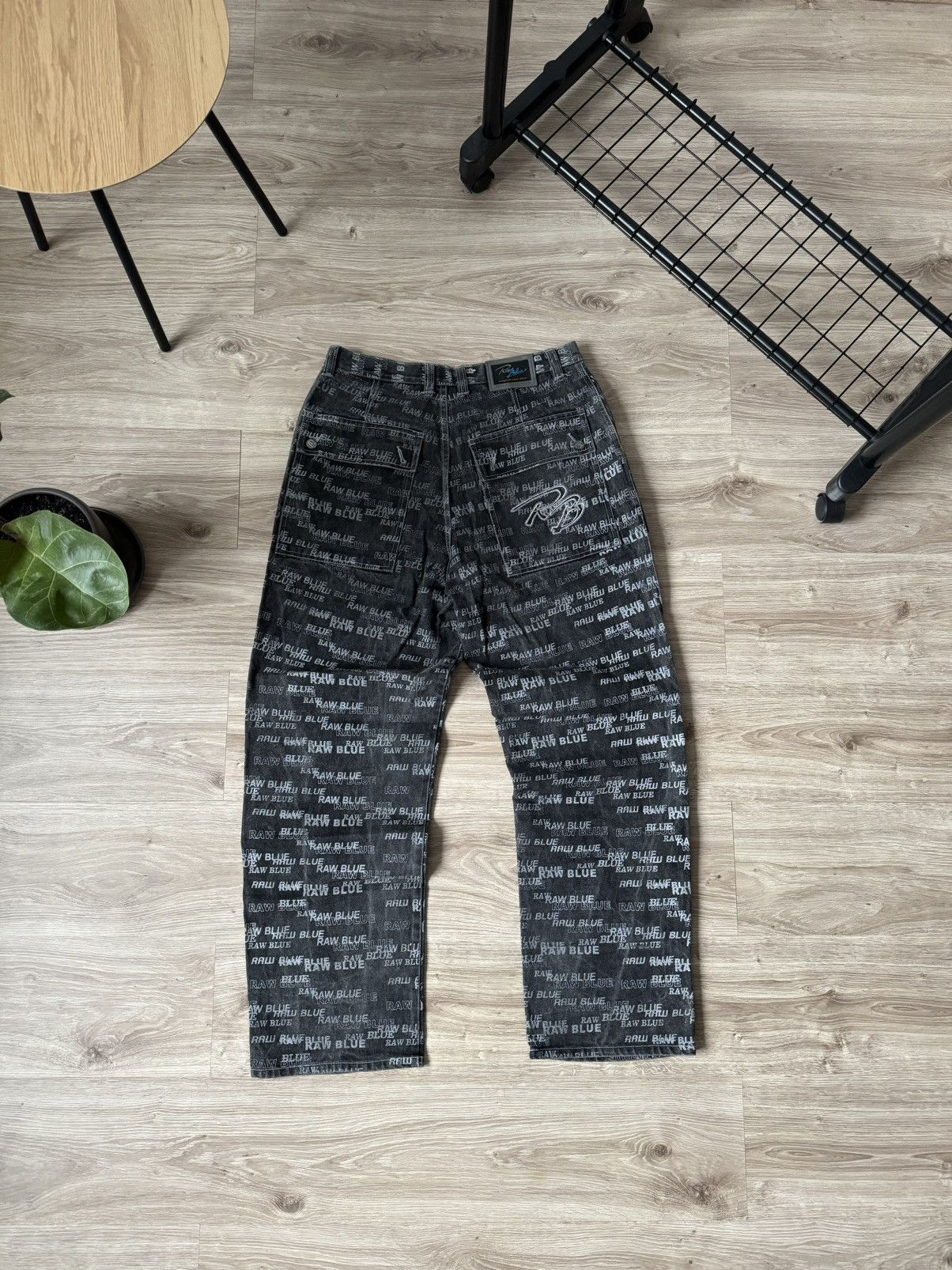Vintage Crazy Vintage Y2K Raw Blue Jnco Style Monogram Baggy Jeans Size US 34 / EU 50 - 1 Thumbnail