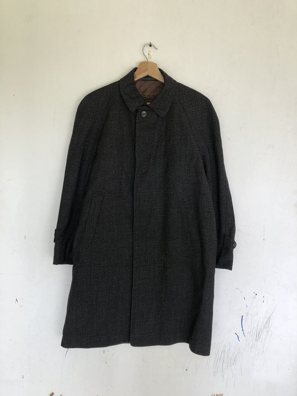 Designer × Japanese Brand × Vintage Vintage 90’s Finest Worsted trench Coat England Size US L / EU 52-54 / 3 - 1 Thumbnail