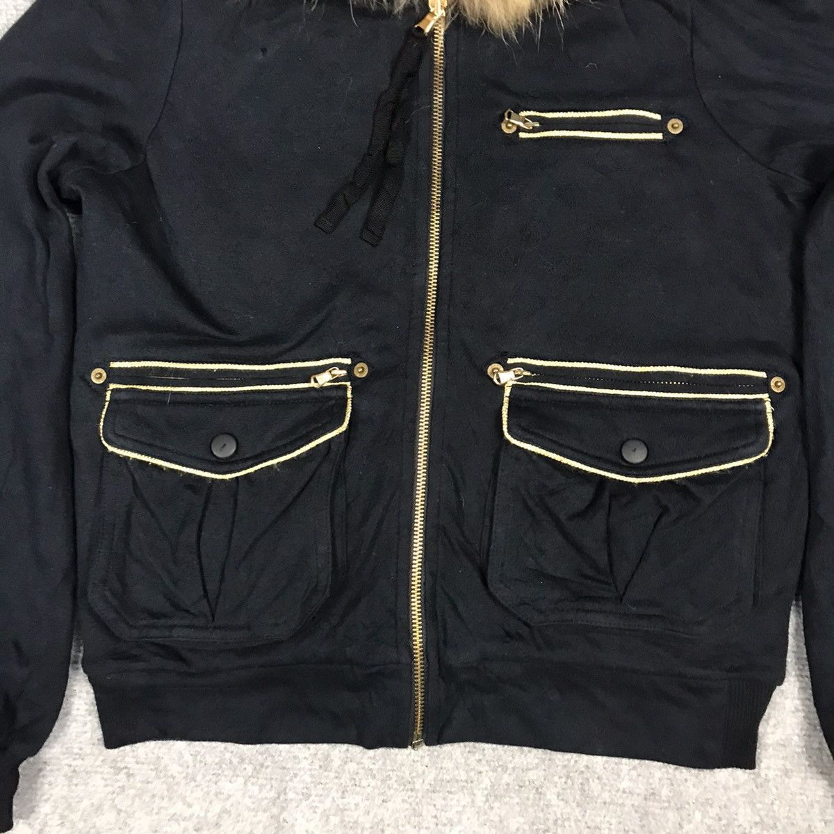 If Six Was Nine × Marc by Marc Jacobs MARC BY MARC JACOBS BLACK FUR HOODIES JACKET Size S / US 4 / IT 40 - 3 Thumbnail