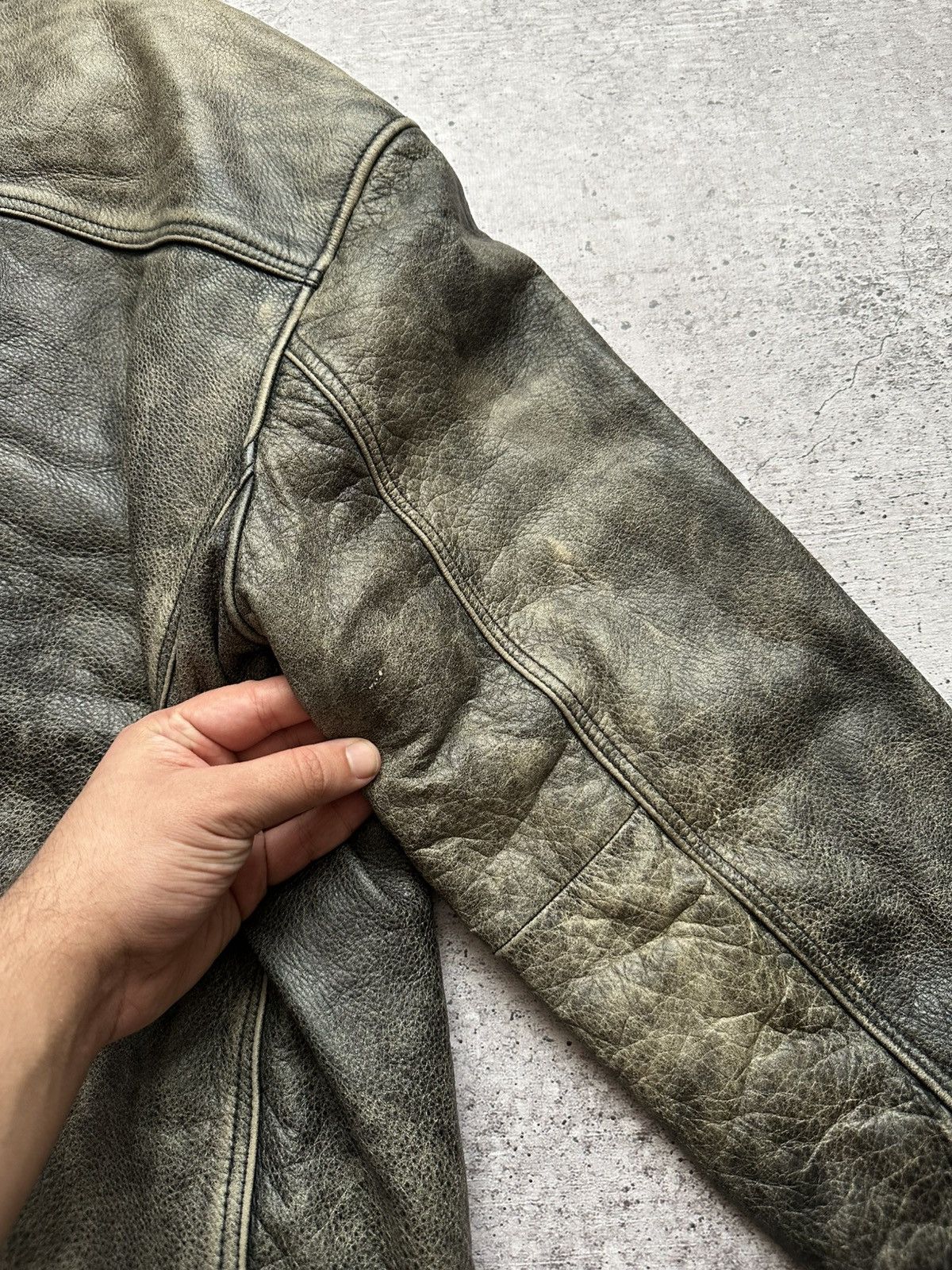 Gap Vintage Gap Distressed Sherpa Leather Coat Size US M / EU 48-50 / 2 - 22 Thumbnail