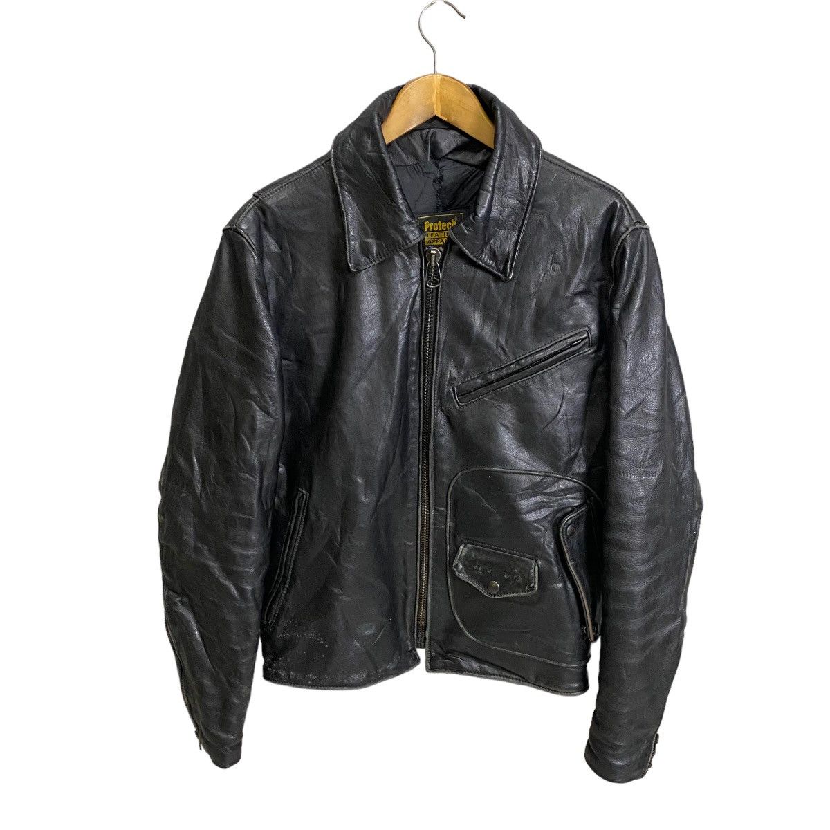 Genuine Leather VINTAGE PROTECH LEATHER APPAREL RIDER JACKET Size US M / EU 48-50 / 2 - 1 Thumbnail