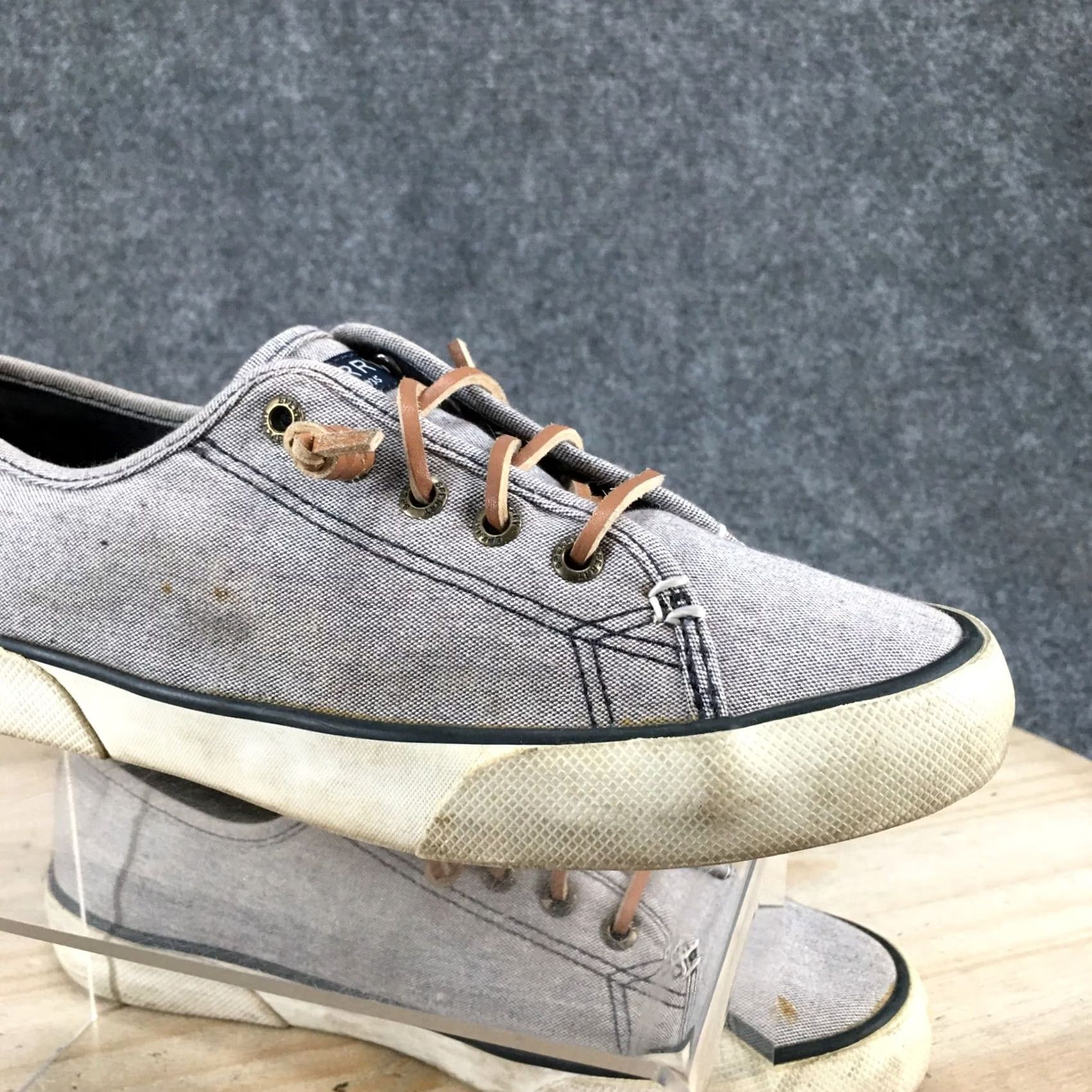 Sperry Sperry Top Sider Shoes Womens 7M Pier View Sneakers Gray Canvas Low Top Size M / US 6-8 / IT 42-44 - 7 Thumbnail