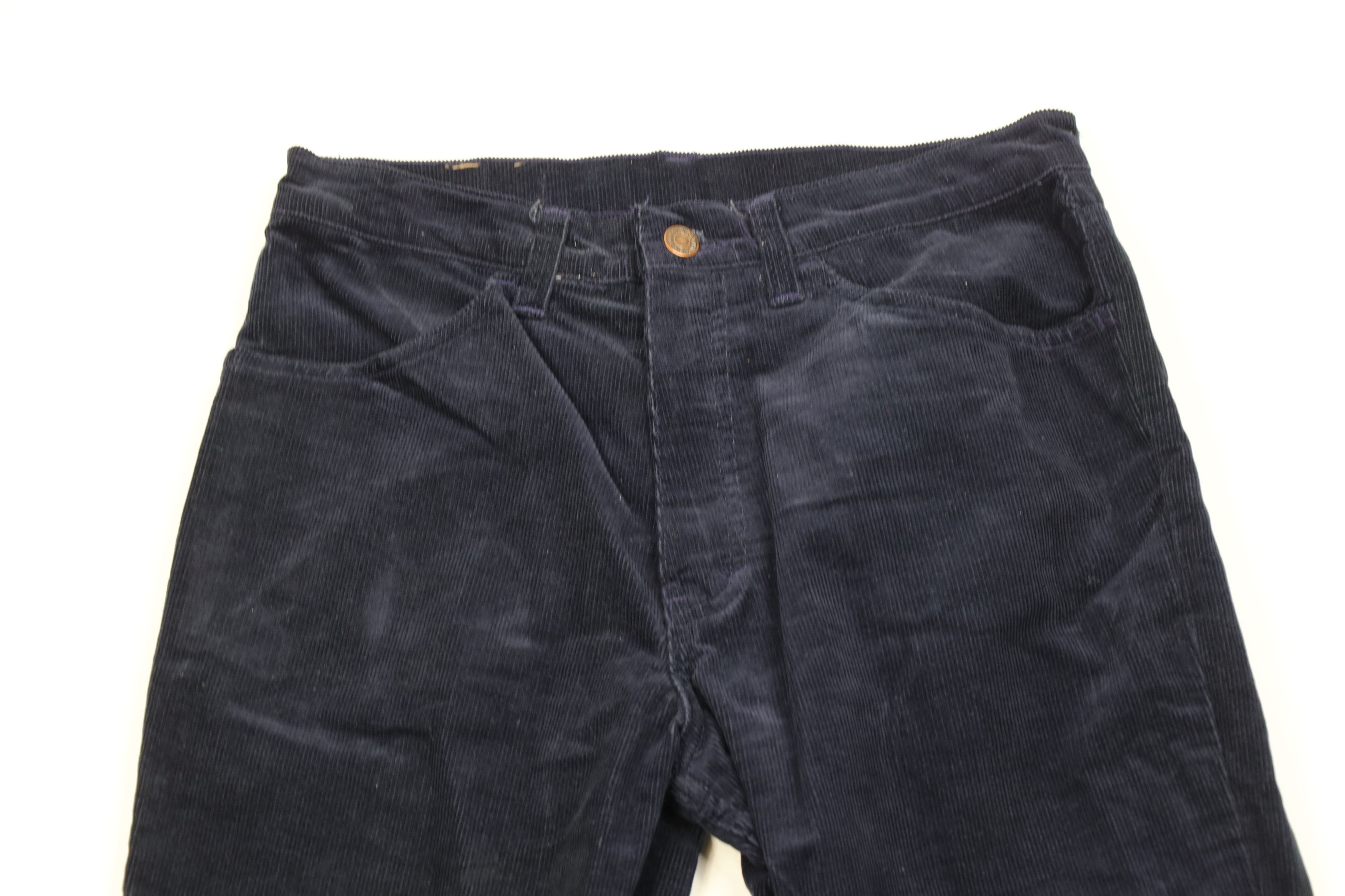 Gap Vintage 70s 80s Gap Straight Leg Corduroy Chino Pants Blue Size US 30 / EU 46 - 2 Thumbnail