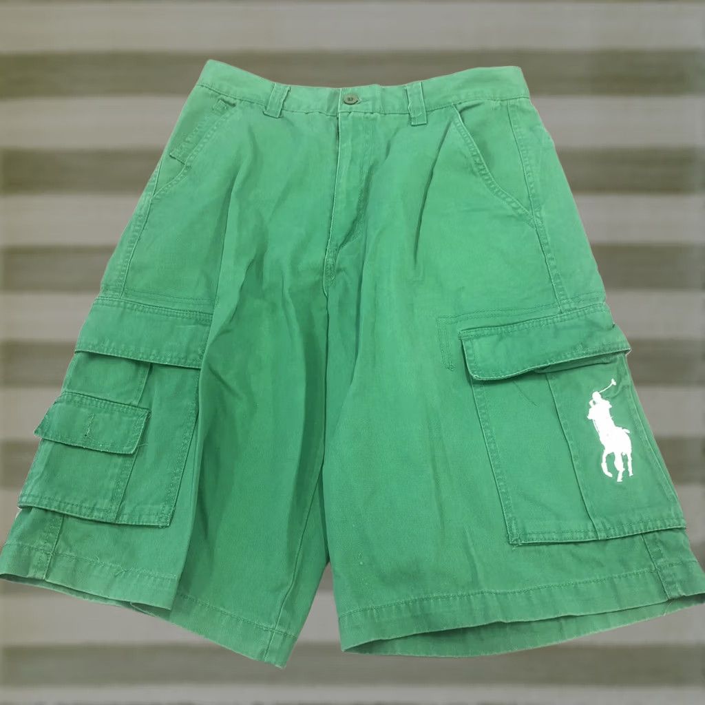 Polo Ralph Lauren VINTAGE Polo Ralph Lauren Cargo Skate Shorts Men 32 Green 13in Inseam Cargo Logo Size US XS / EU 42 / 0 - 1 Thumbnail