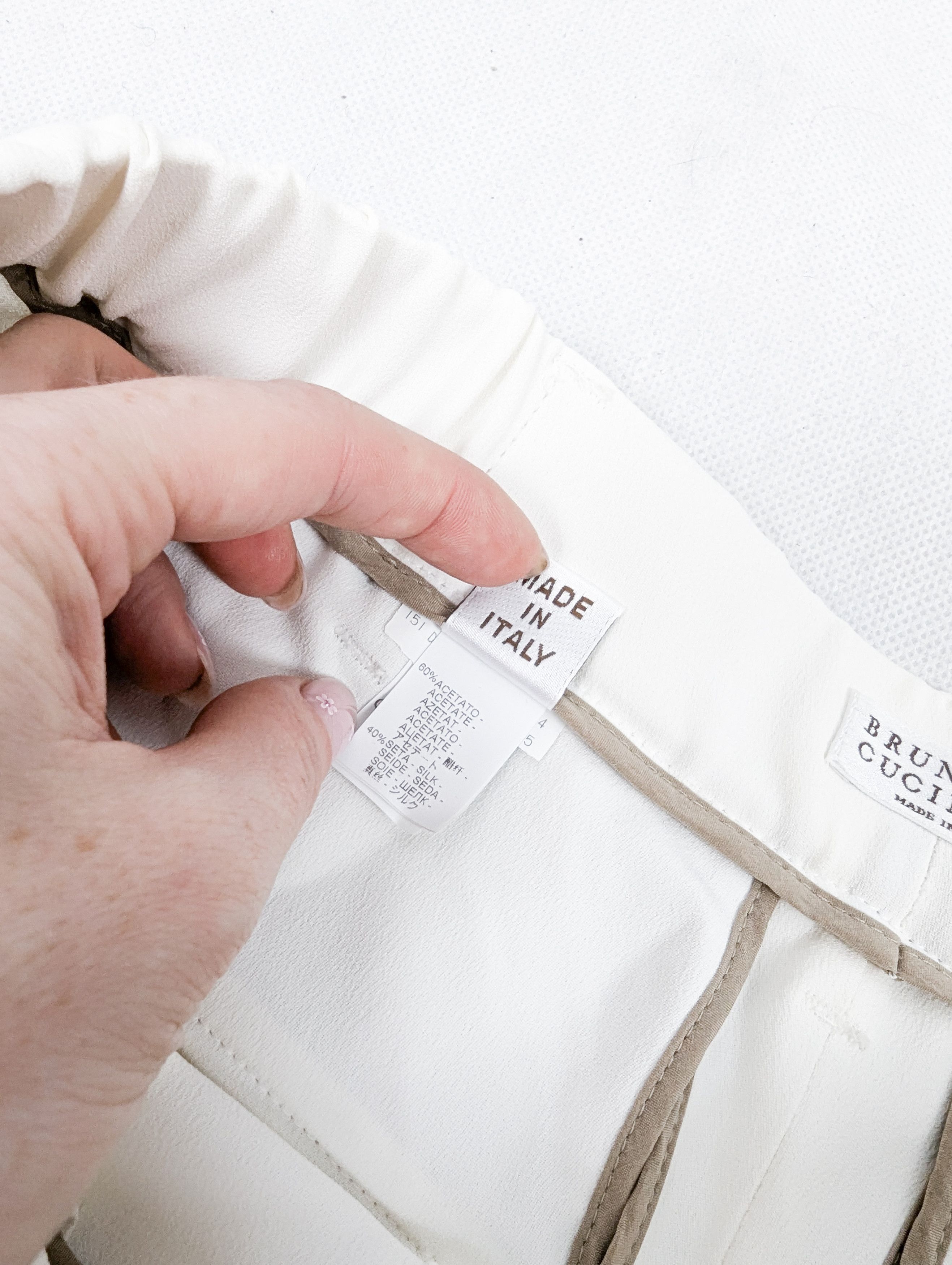Brunello Cucinelli Brunello Cucinelli white trousers pants Size 26" / US 2 / IT 38 - 6 Thumbnail