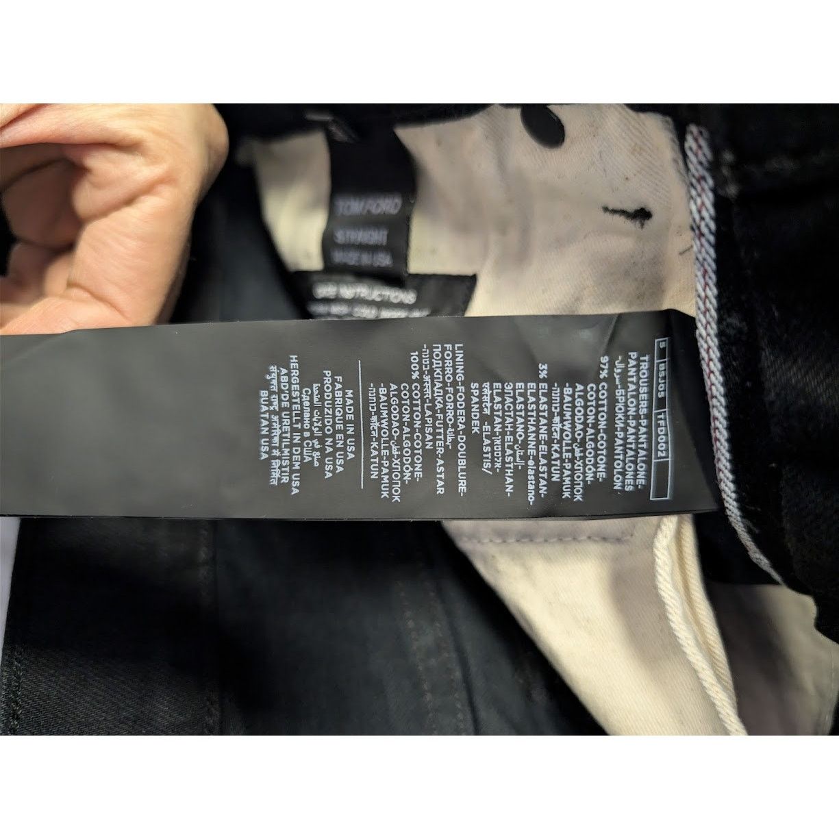 Tom Ford o1rshd1 Denim Jeans Pants in Black Size US 31 - 19 Thumbnail