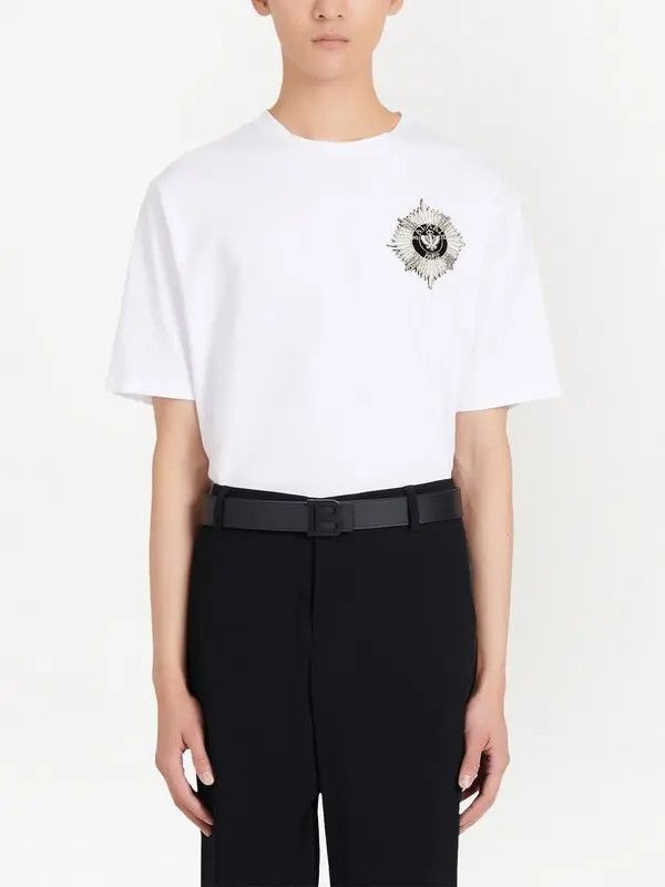 Balmain o1s1wg111225 Size:OS/Logo-Plaque Buckled Belt in Black Size ONE SIZE - 3 Thumbnail