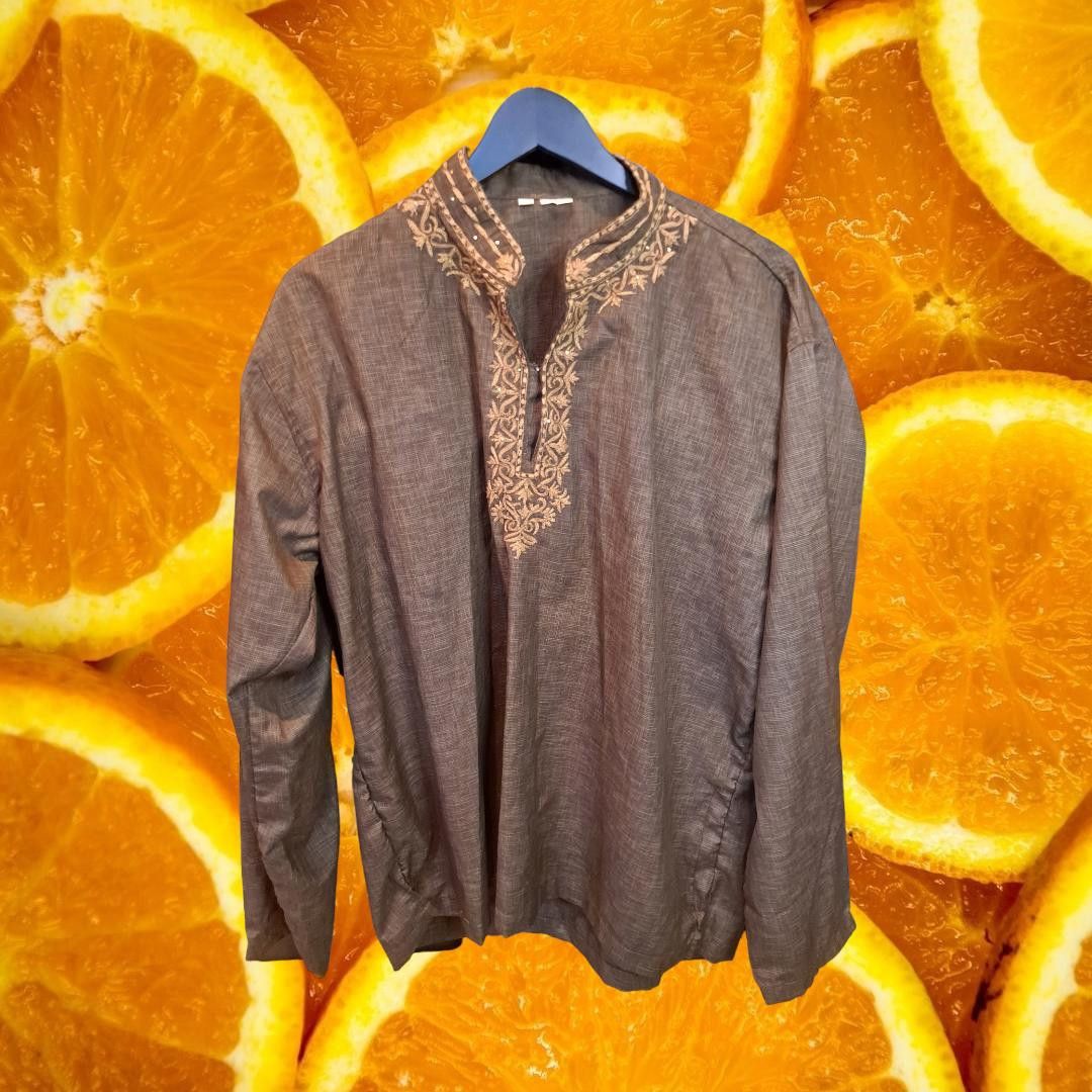 Other Tan and Gold Made in India Shirt Size ONE SIZE - 1 Thumbnail