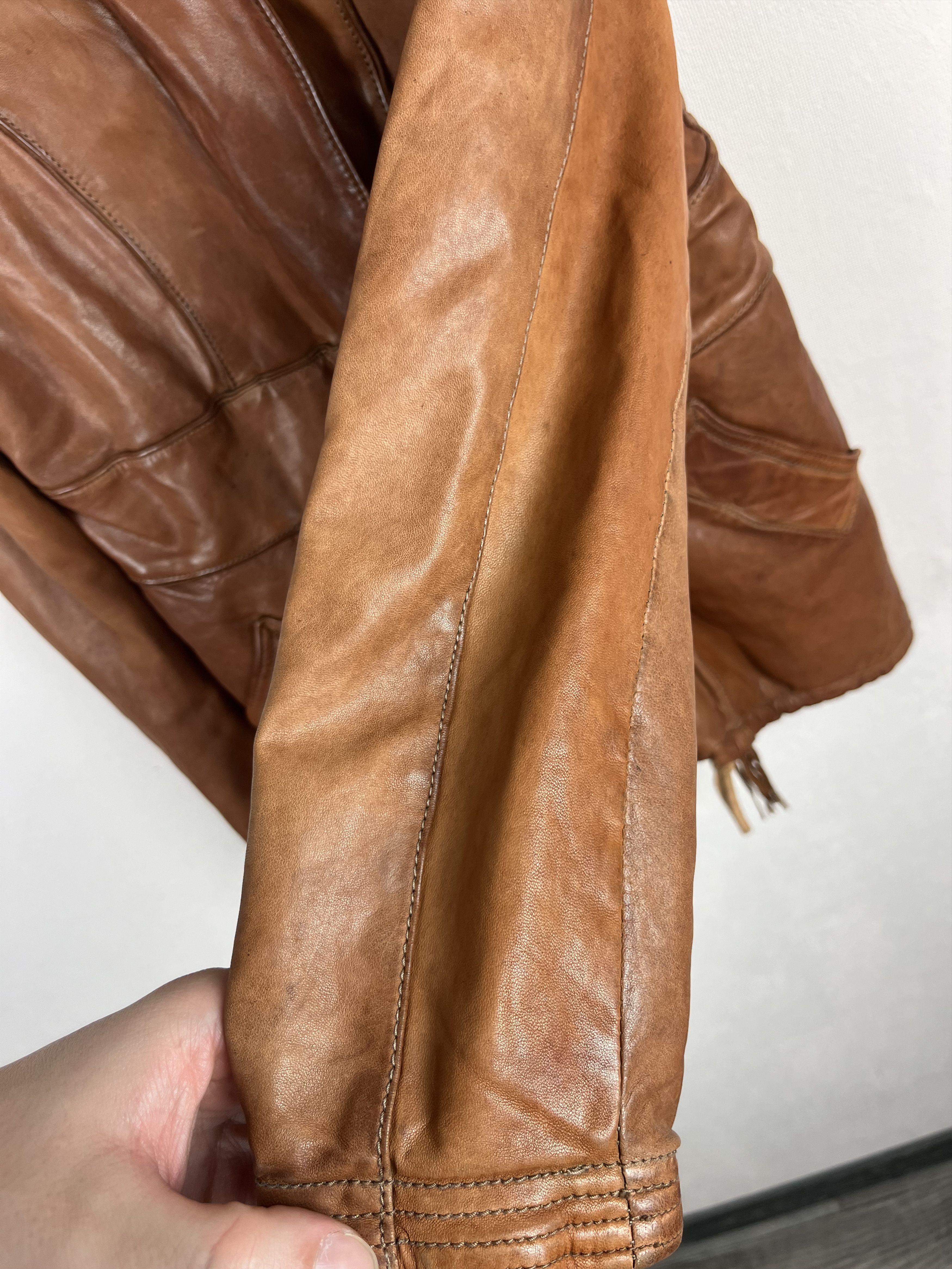 Giorgio Brato Giorgio Brato Hooded Zip Leather Brown Jacket Vera Pelle Size M / US 6-8 / IT 42-44 - 16 Thumbnail