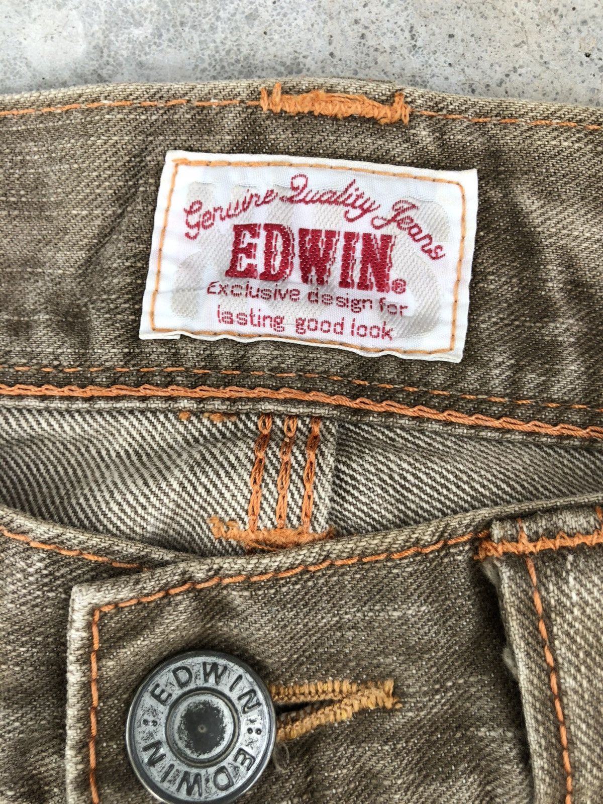 If Six Was Nine Japanese Edwin Exclusive Flared Jeans Distressed Bootcut Size US 33 - 19 Thumbnail