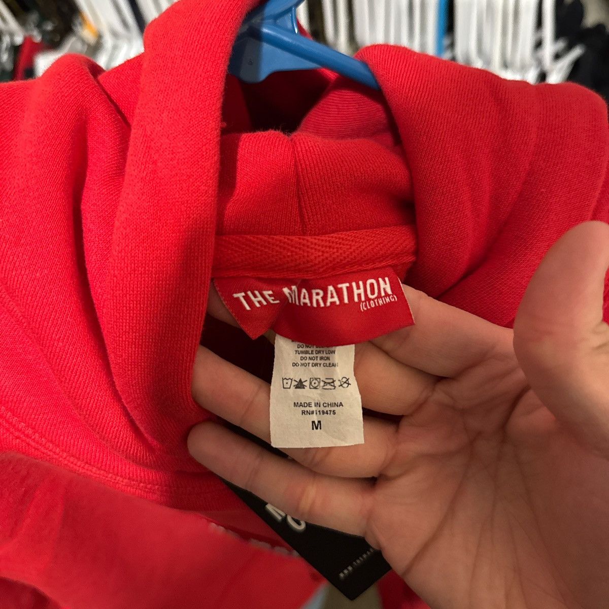 Other The Marathon Clothing Bar Logo Hoodie - Red Medium Size US M / EU 48-50 / 2 - 5 Thumbnail