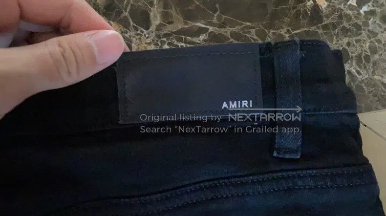 Amiri Amiri Classic High-End Ice Blue Diamond Destroyed Black De Size US 33 - 6 Thumbnail