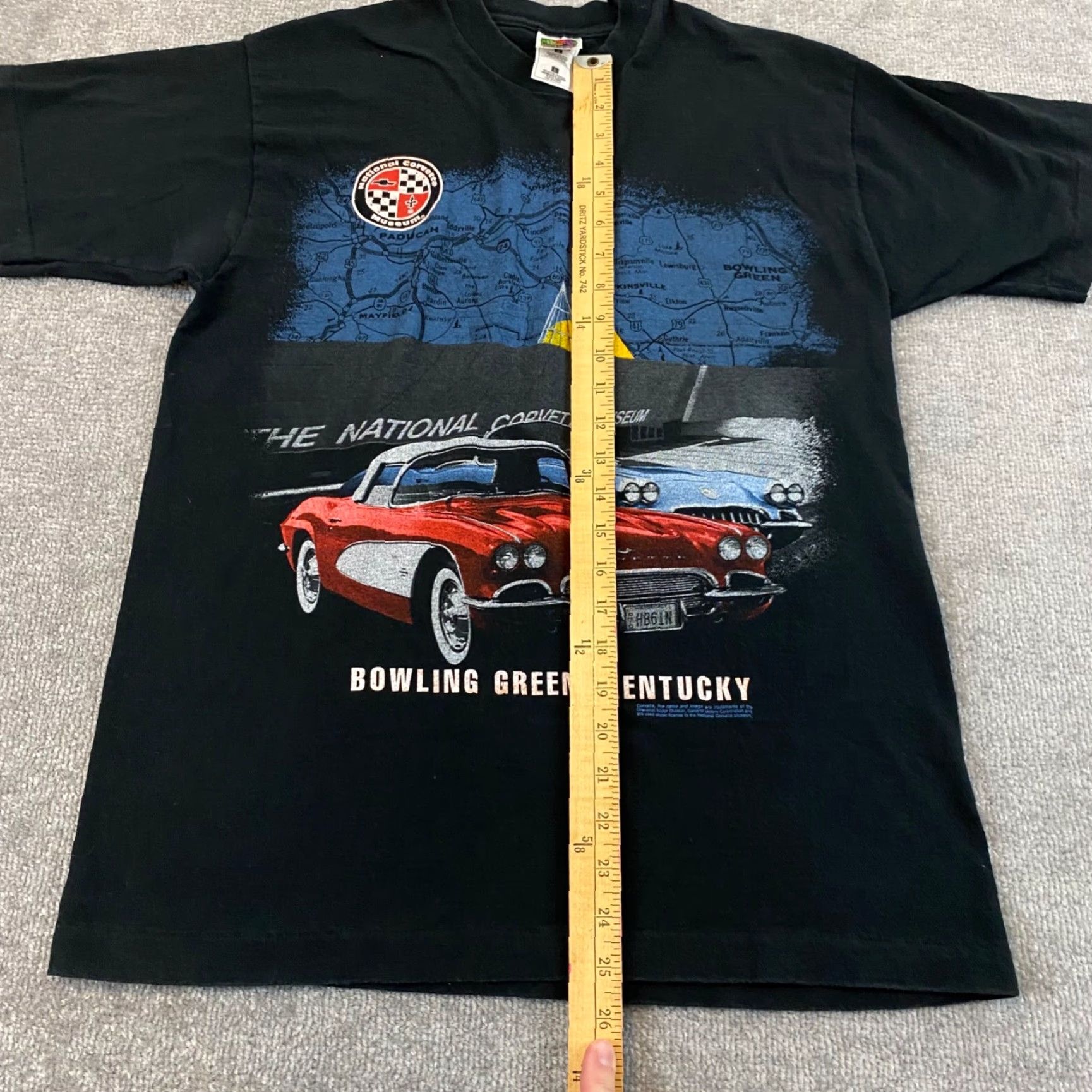 Fruit Of The Loom VINTAGE National Corvette Museum Shirt Mens Large Black Automotive 90s Size US L / EU 52-54 / 3 - 6 Thumbnail