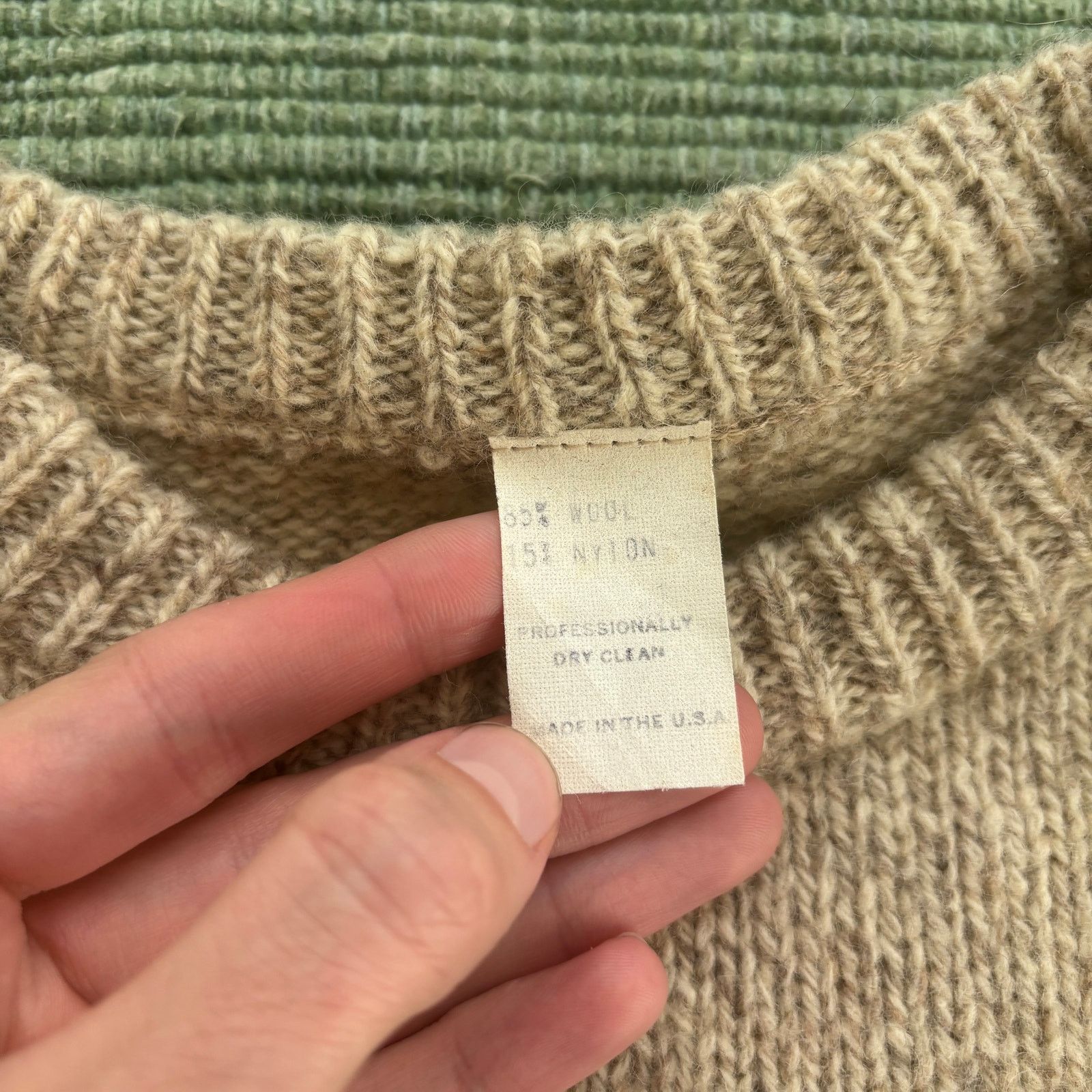 Vintage Vintage 70s 80s Wool Knit Fisherman Style Sweater Sz M Size US M / EU 48-50 / 2 - 3 Thumbnail
